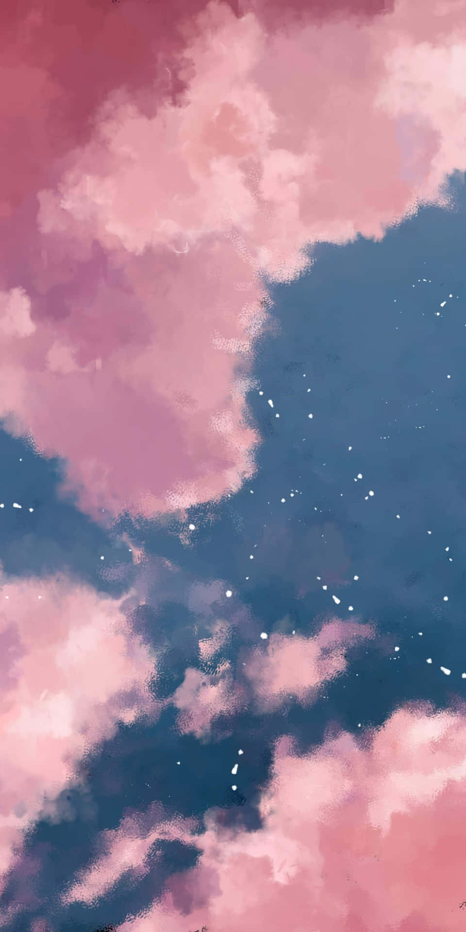Trippy Aesthetic Clouds Pastel Pink Background