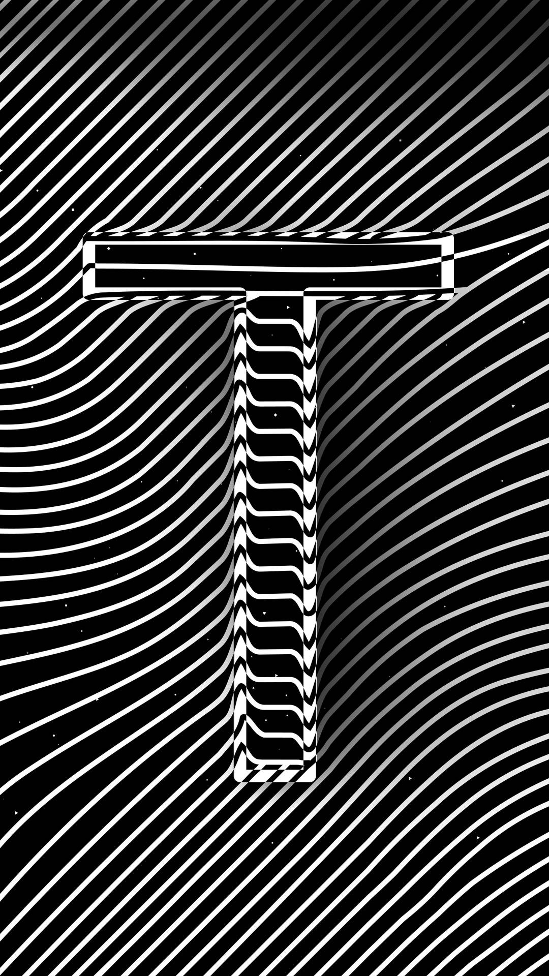 Trippy Aesthetic Letter T Background