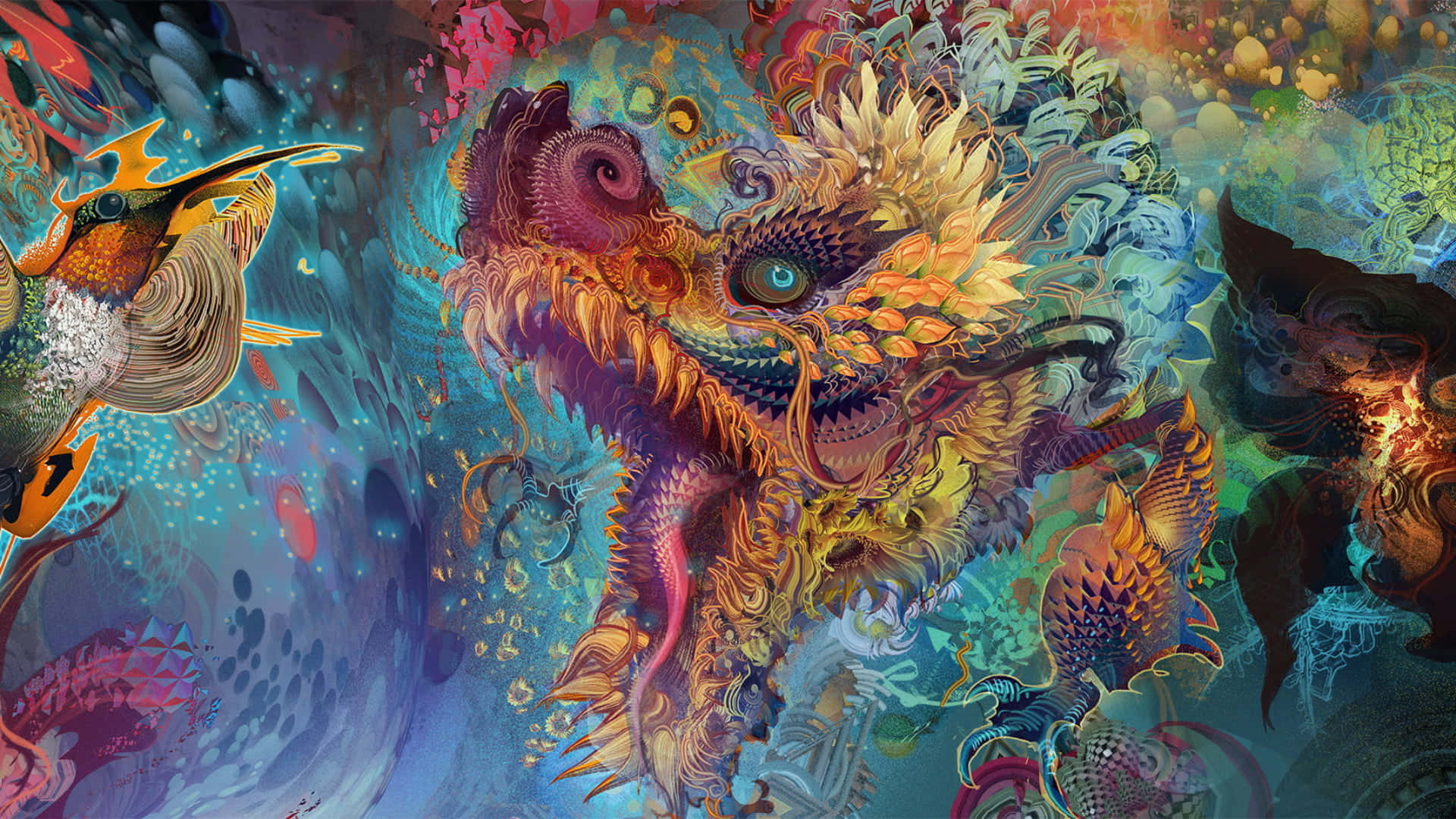 Trippy Art - A Surreal Journey Into The Psychedelic Dimension Background