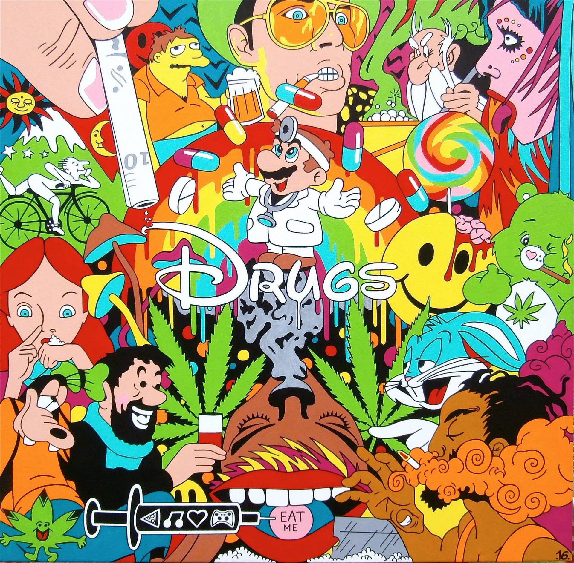 Trippy Cartoon Disney Drugs