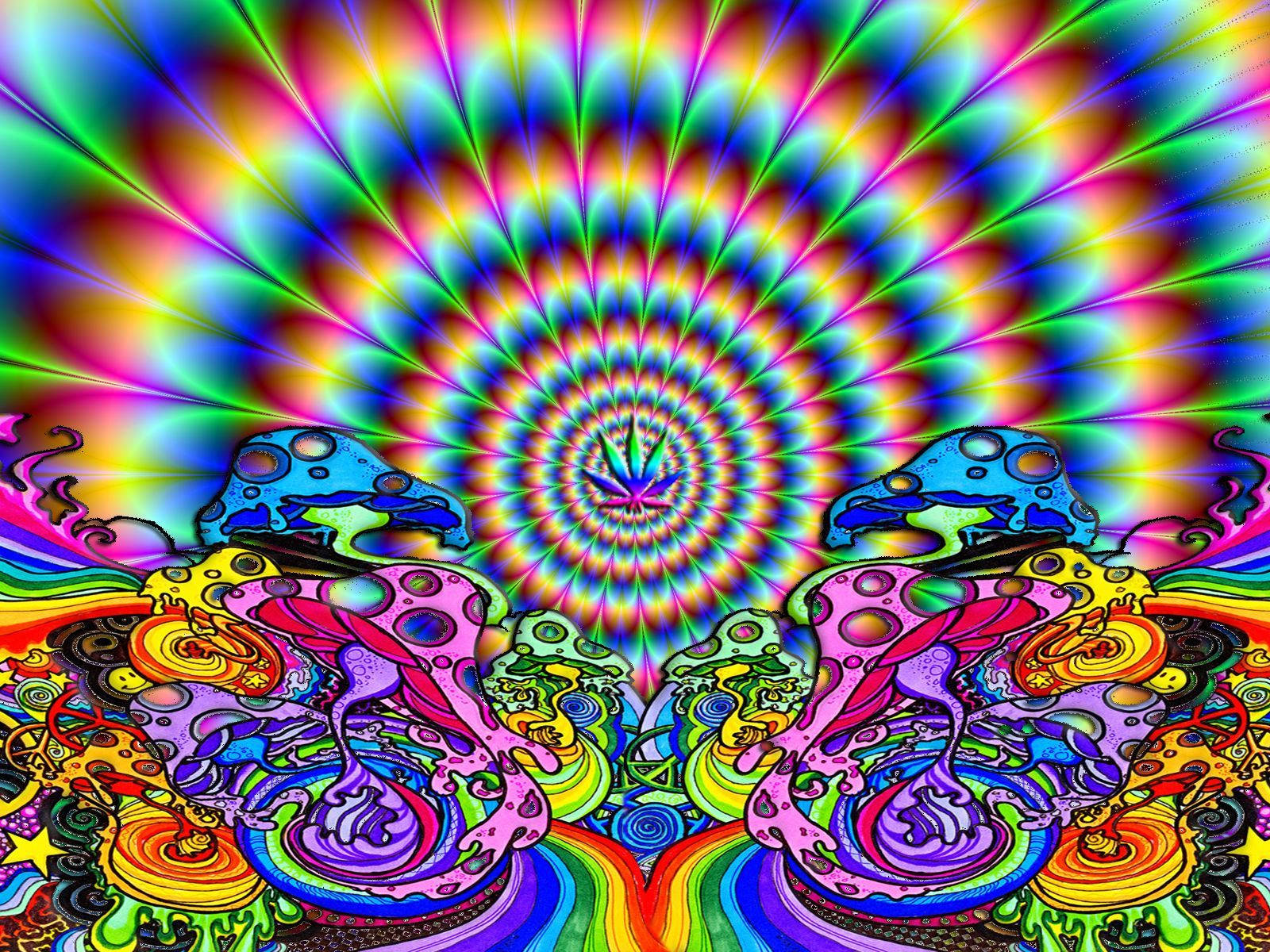 Trippy Color Art Weed Aesthetic Background