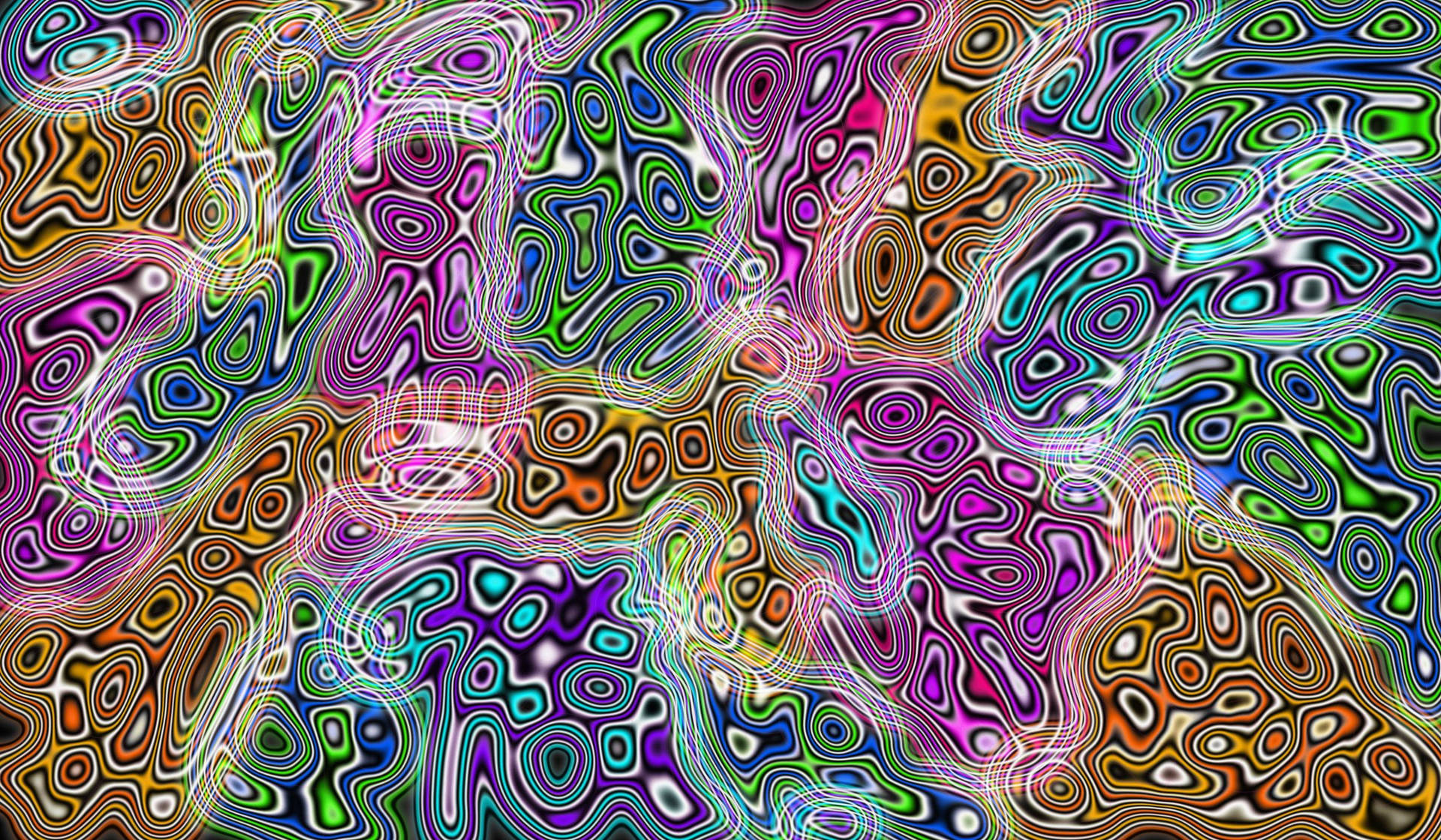 Trippy Colorful Germs Background