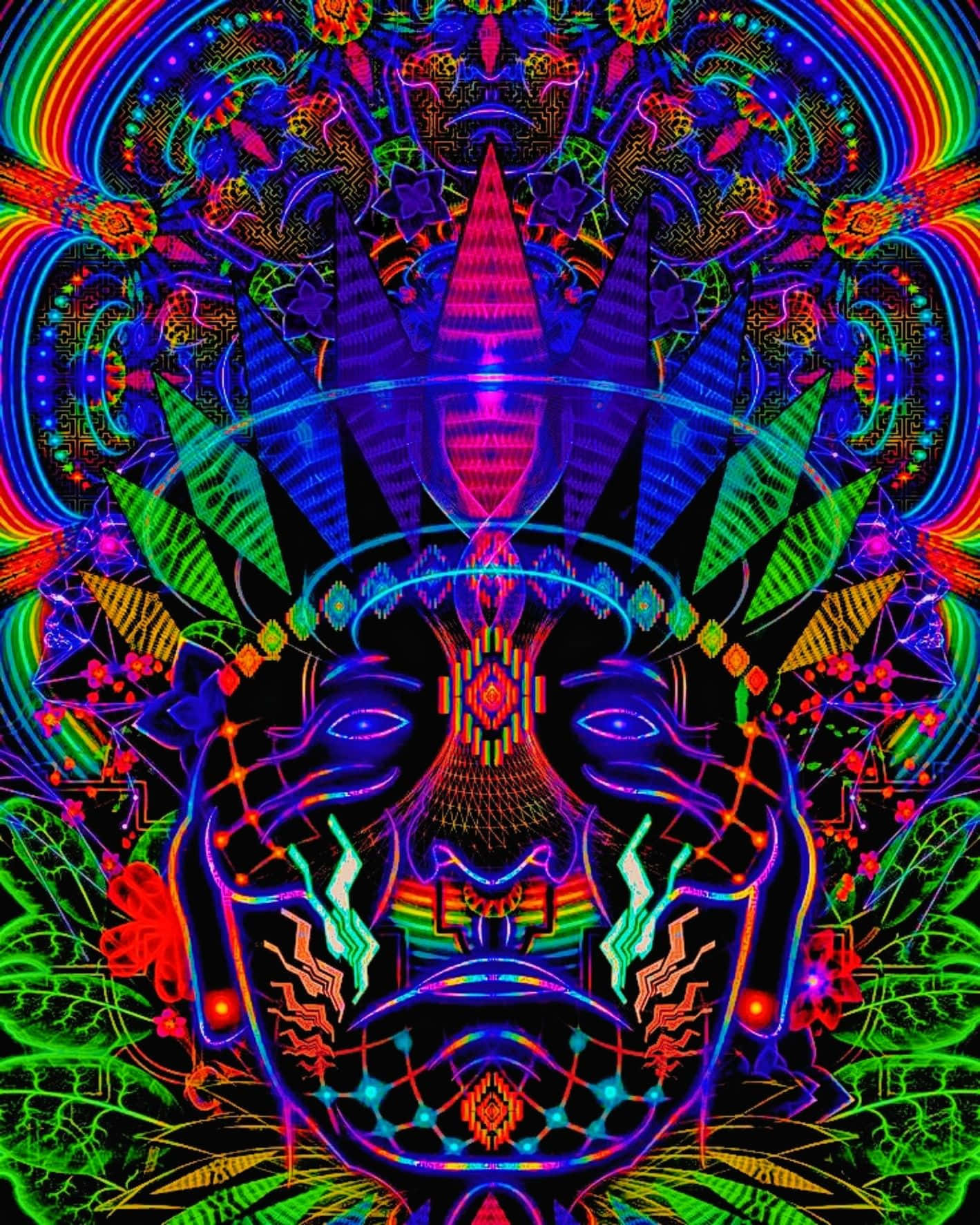 Trippy Colours Of Dimethyltryptamine (dmt) Background