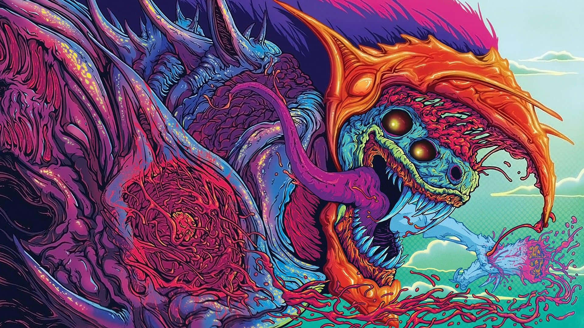 Trippy Creature Desktop Background