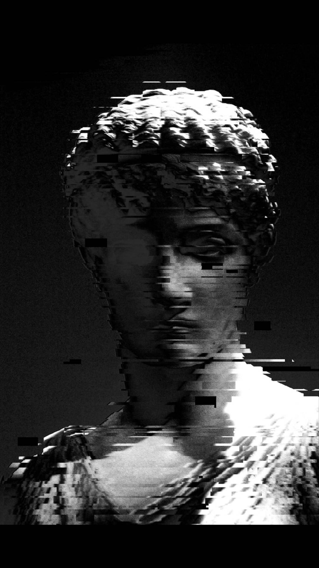 Trippy Dark Aesthetic Greek Statue Background