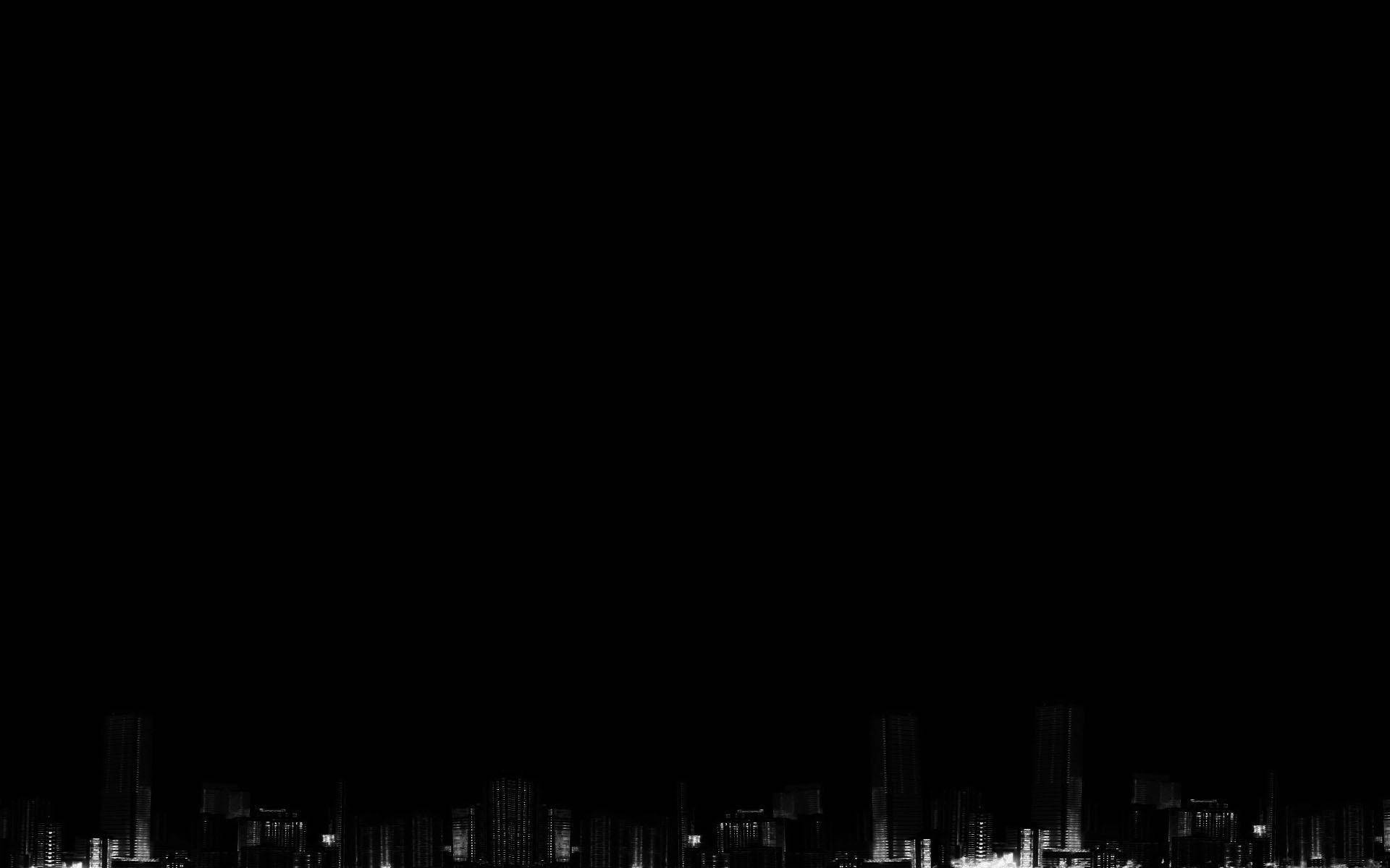 Trippy Dark City Skyline Background