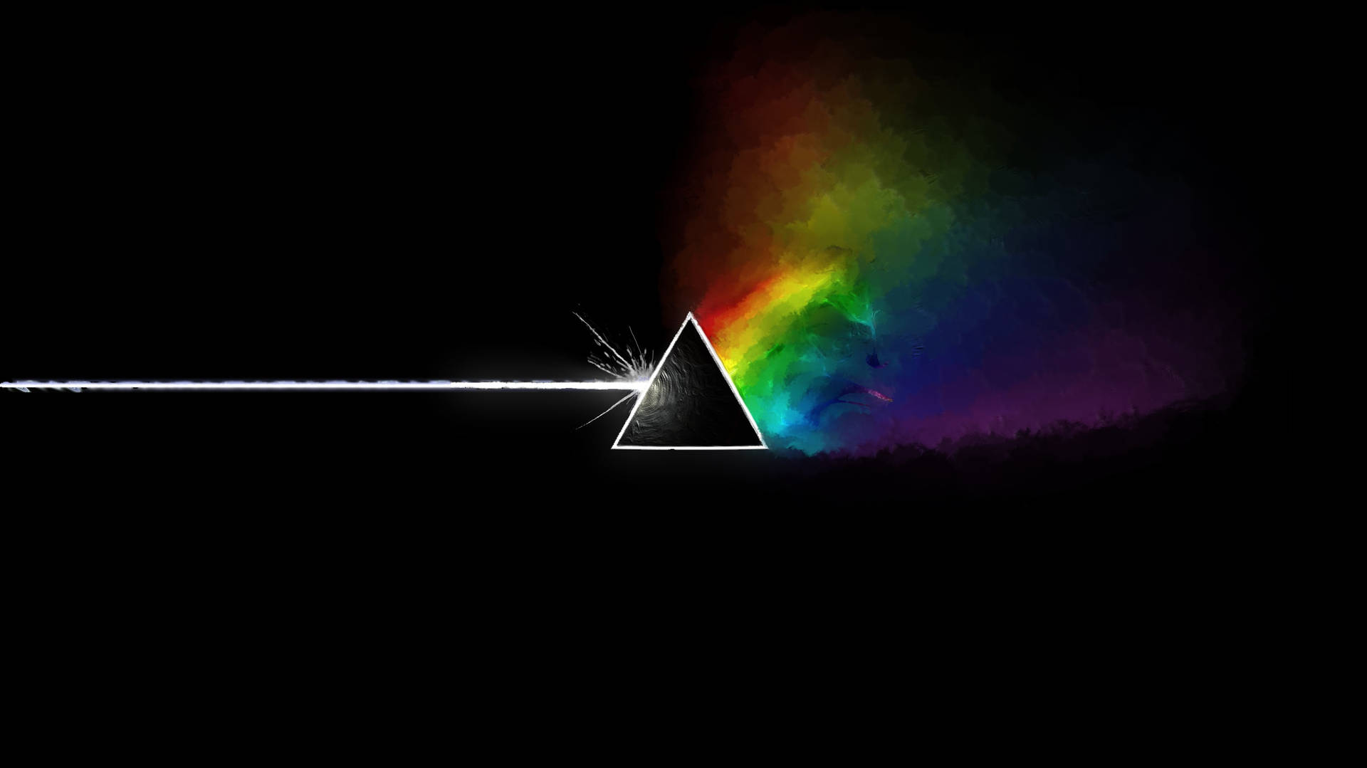 Trippy Dark Prism Rainbow Background