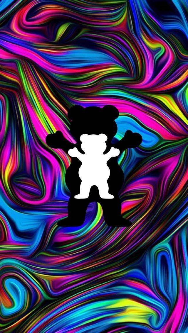Trippy Dope Bear Background