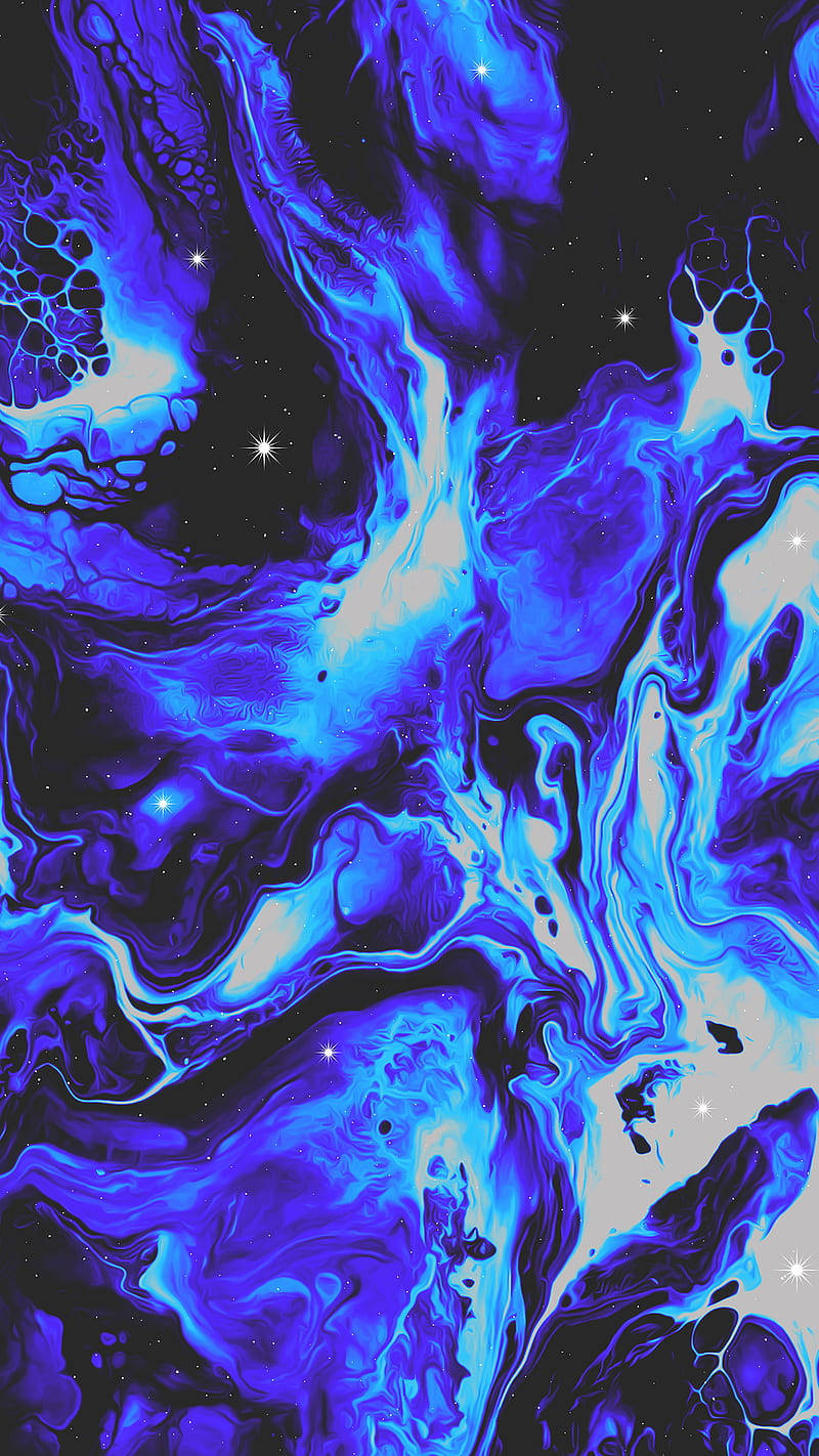 Trippy Dope Blue Marble Paint Background