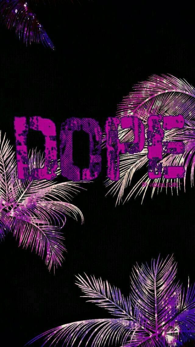 Trippy Dope Purple Palm Trees Background