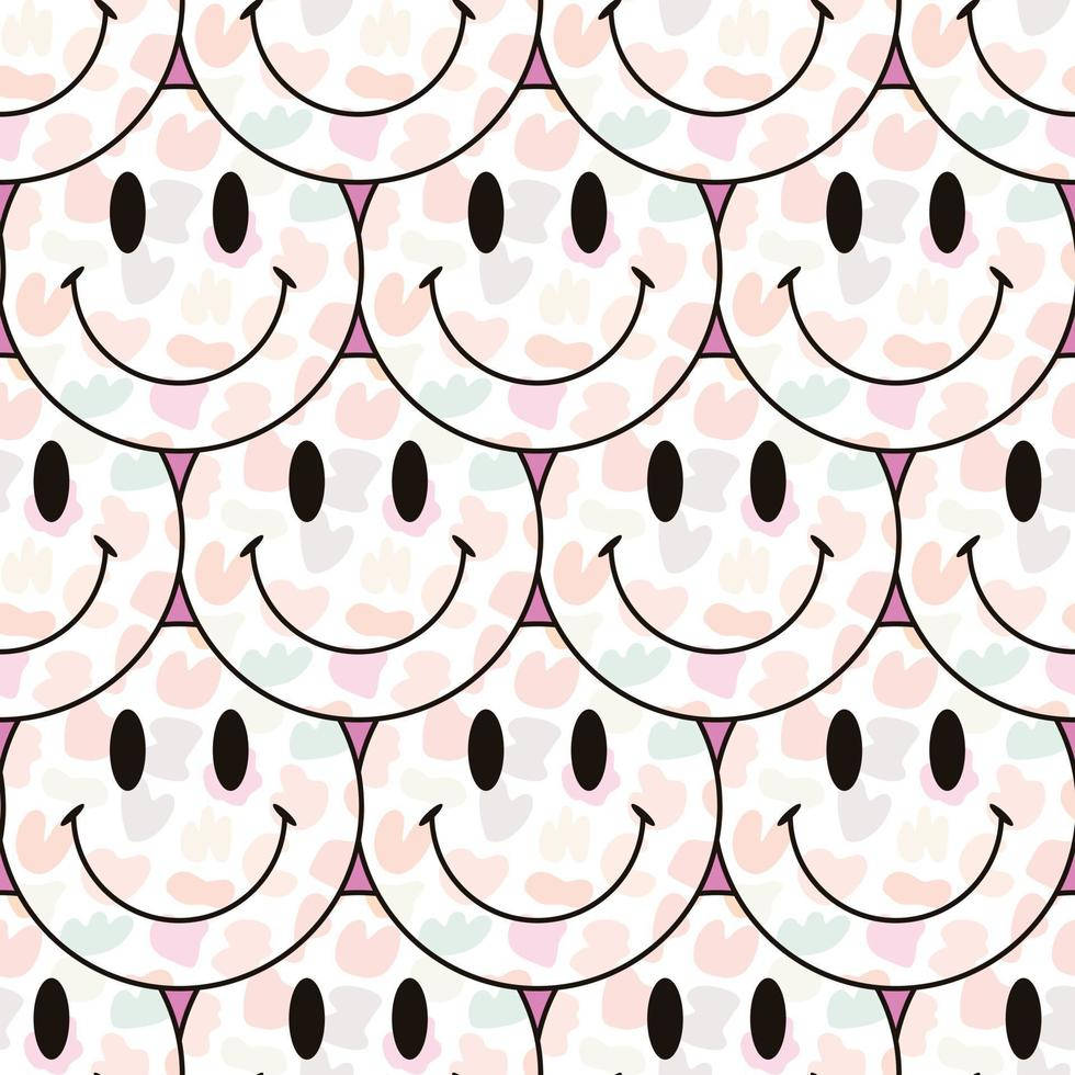 Trippy Face Hearts Background