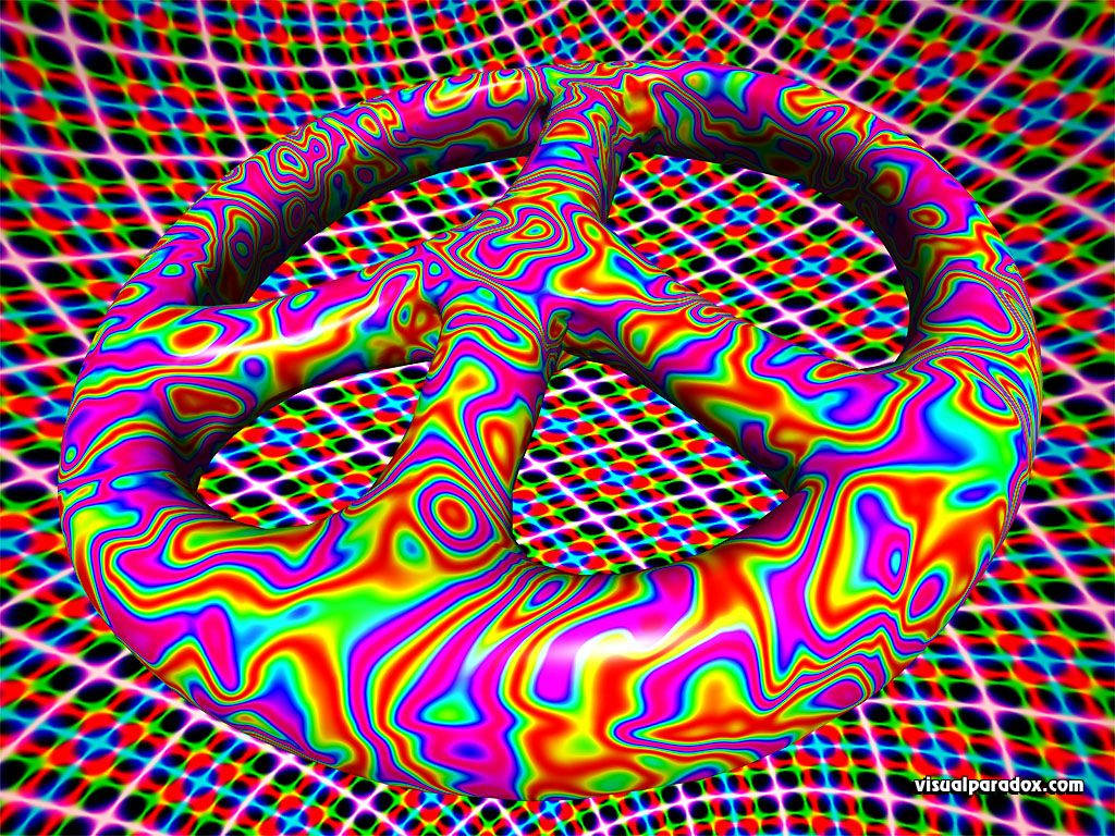Trippy Peace Psychedelic 4k Background
