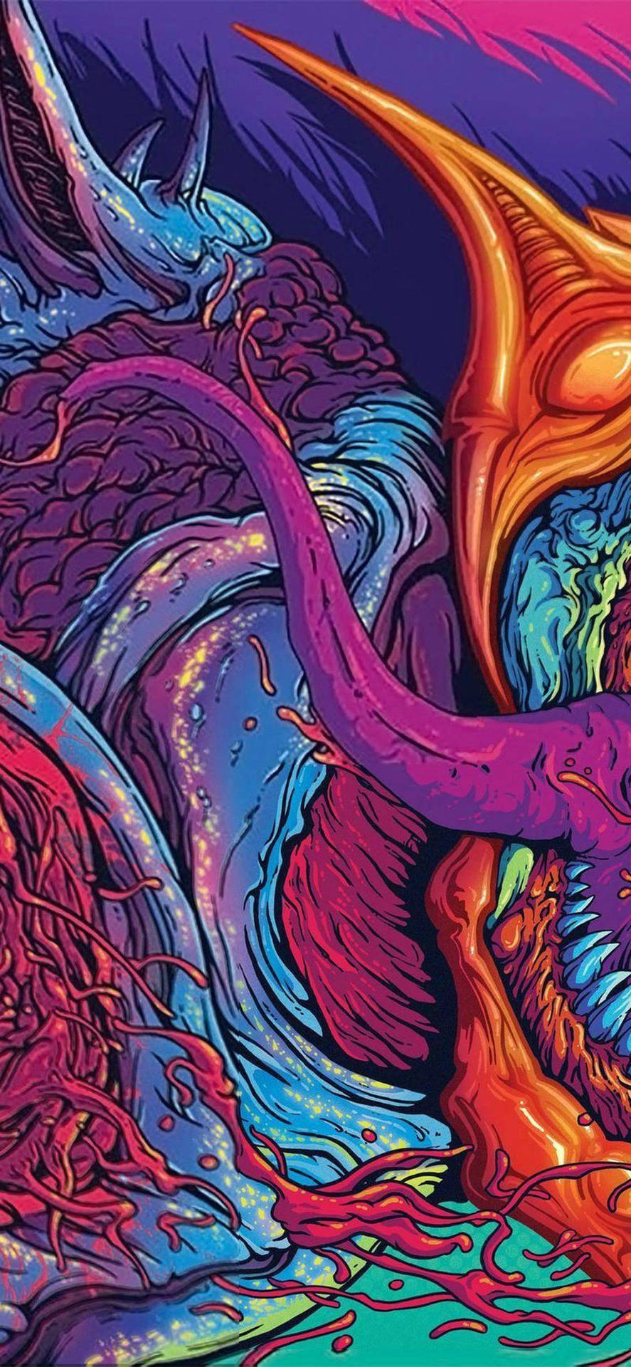 Trippy Phone Veins Background