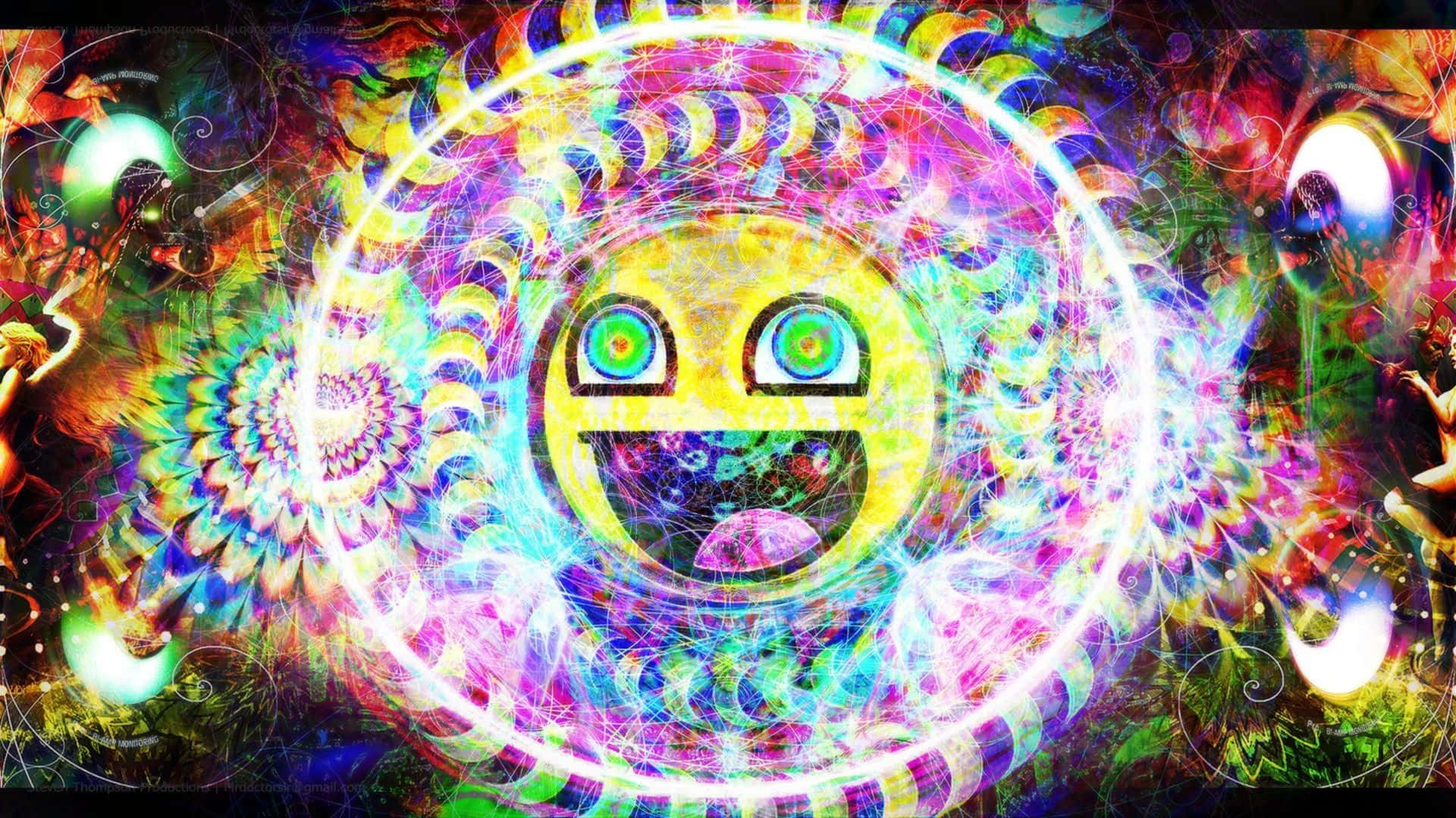 Trippy Smiley Desktop Background