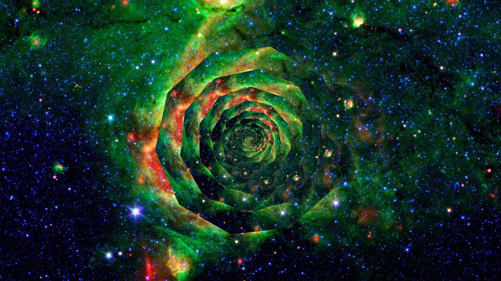 Trippy Spiral Galaxy Background