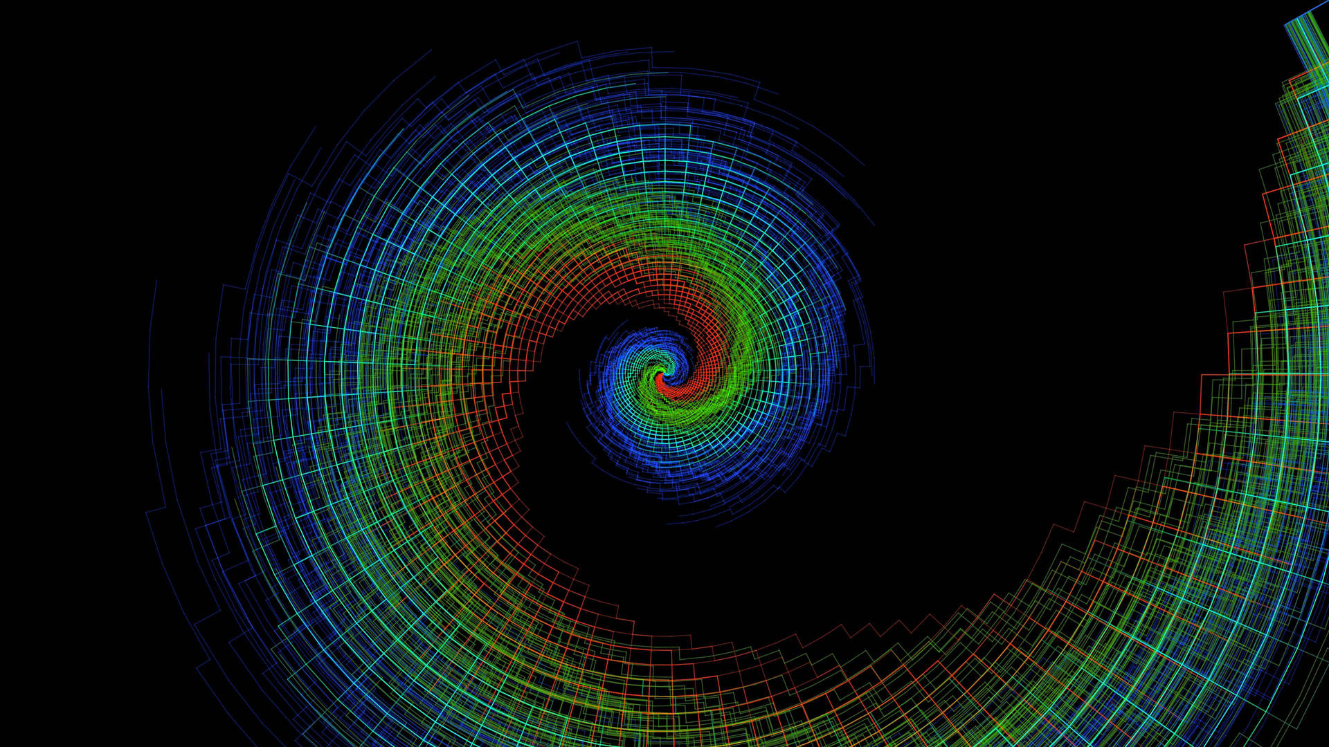 Trippy Spiral Rainbow Background