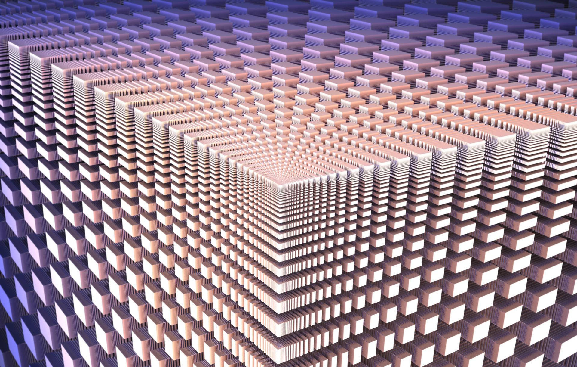 Trippy Squares And Cube Background