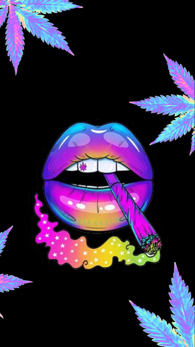 Trippy Stoner Lip Art