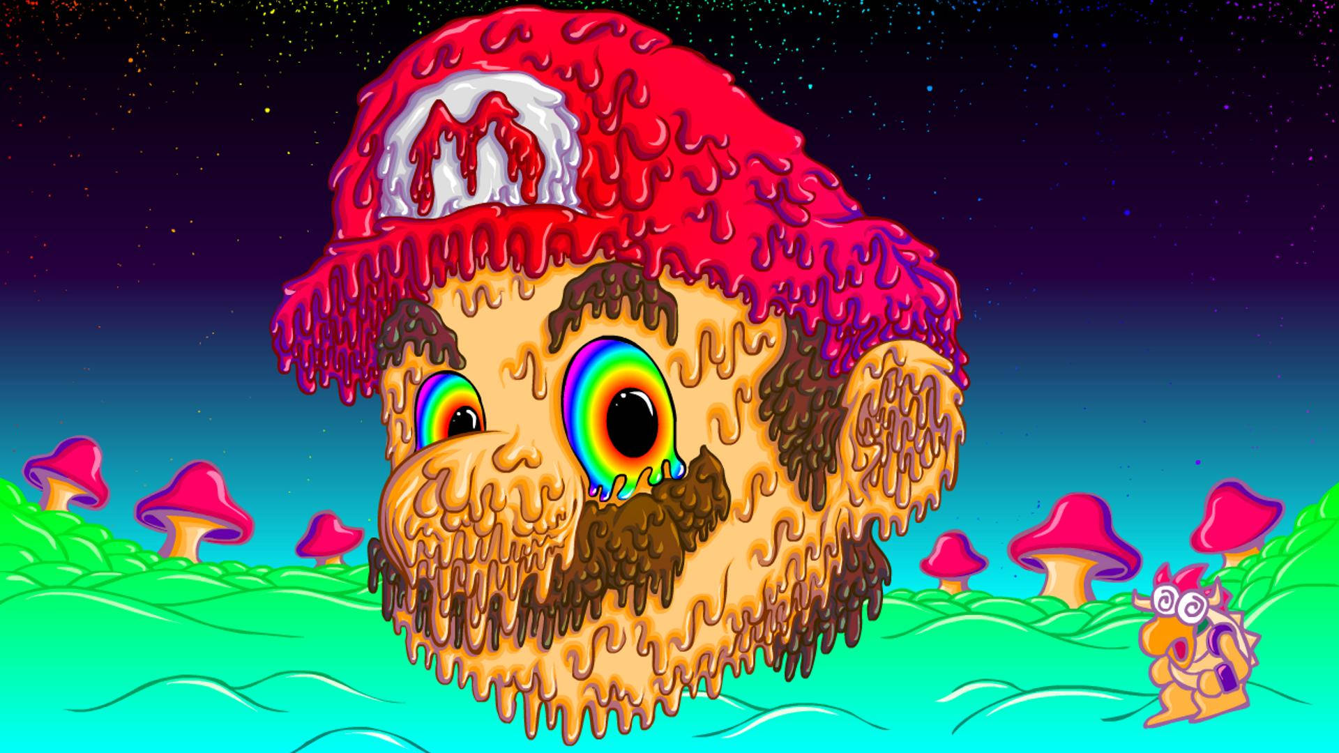 Trippy Super Mario Background