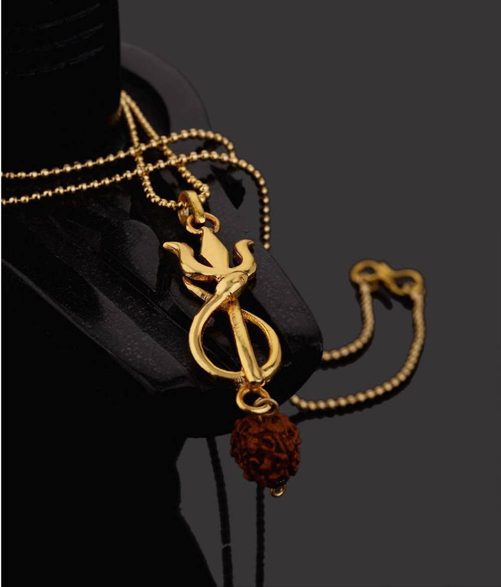 Trishul Gold Jewelry Background