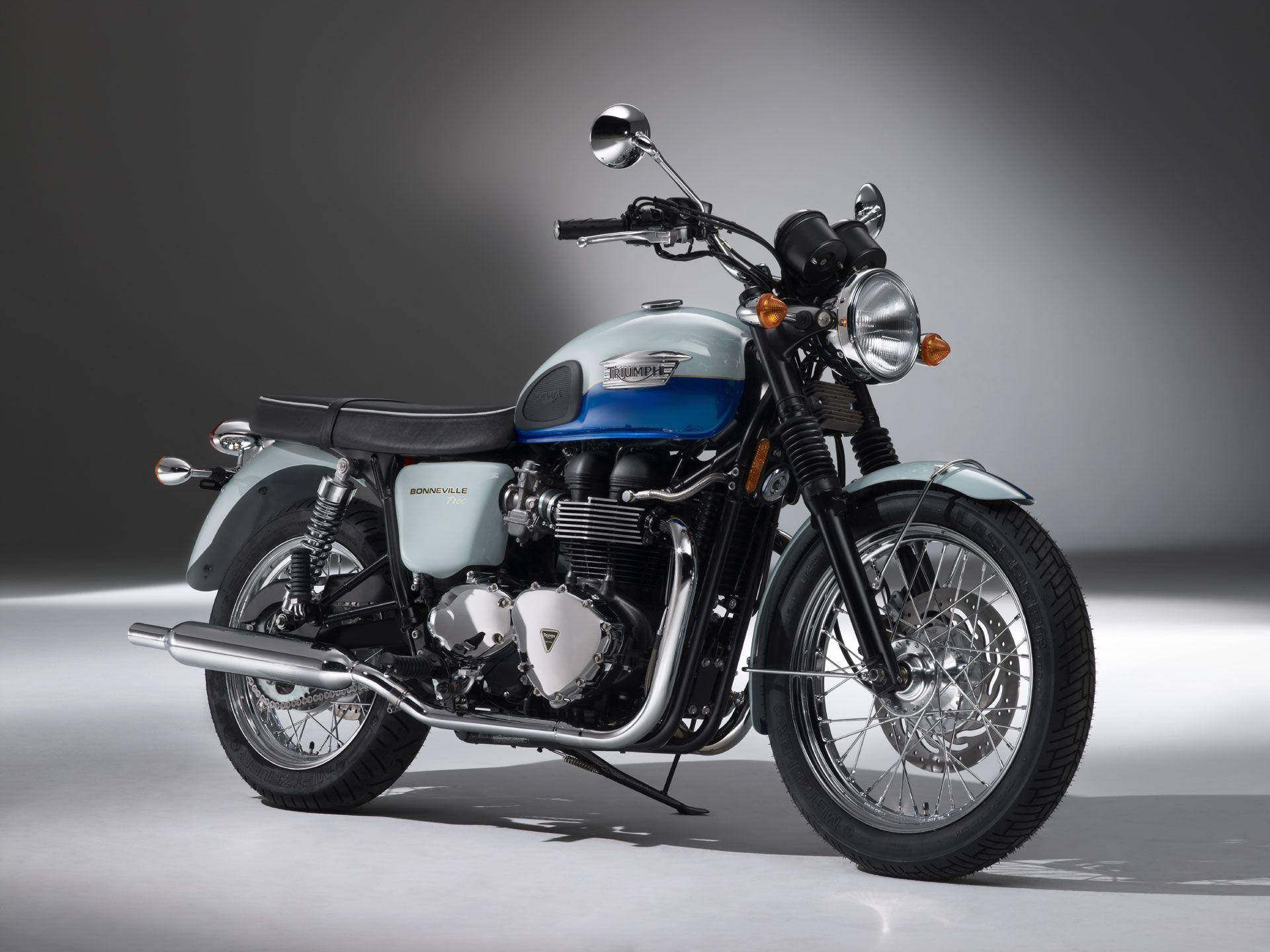Triumph Bonneville T100 In Stunning Blue - A Classic Reinvented Background
