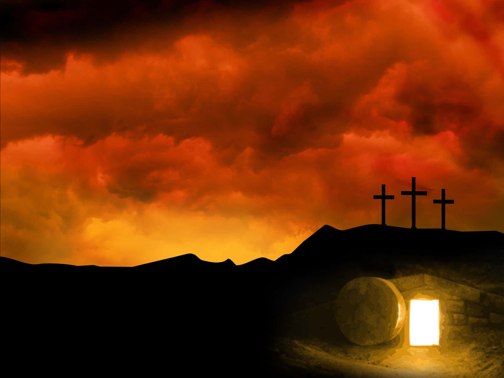 Triumph Over Death - The Empty Tomb Background