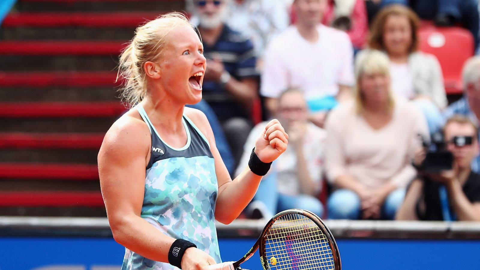 Triumph Overcome - Kiki Bertens Celebrating With A Fist Pump