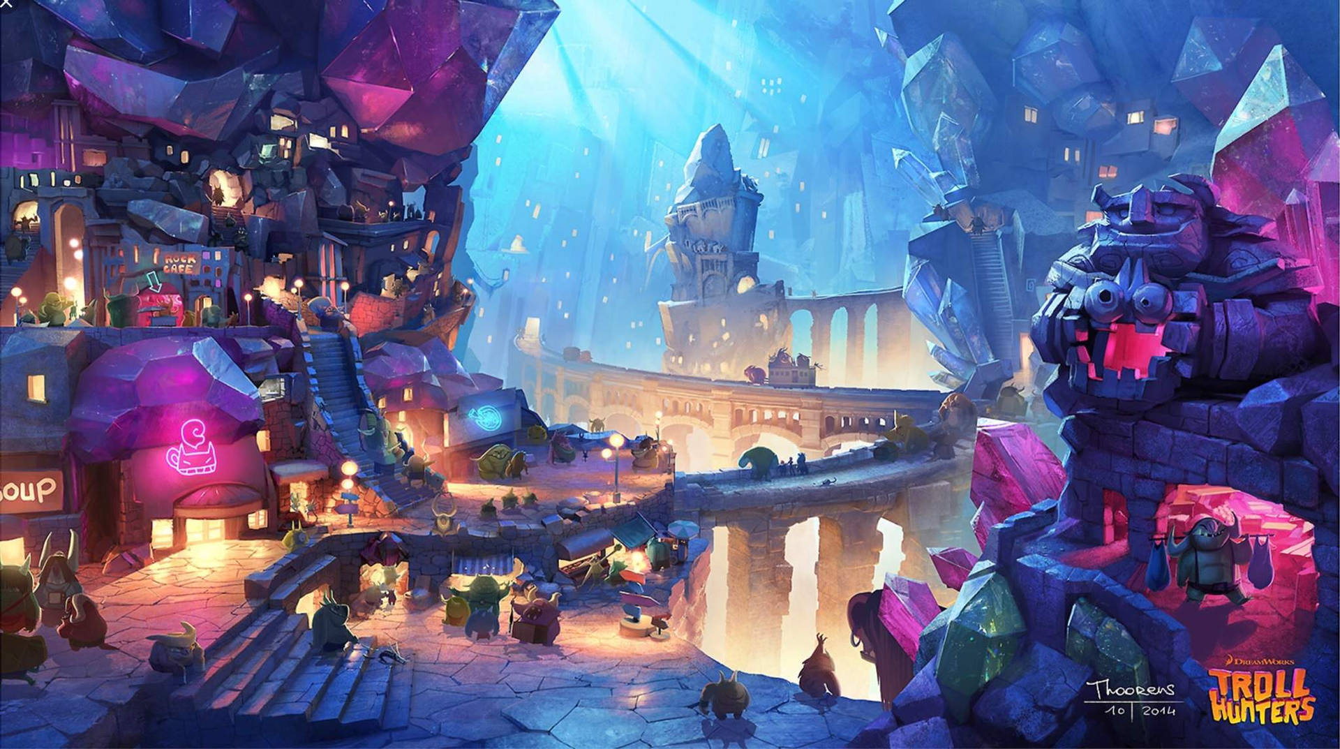 Trollhunters Tales Of Arcadia City Background