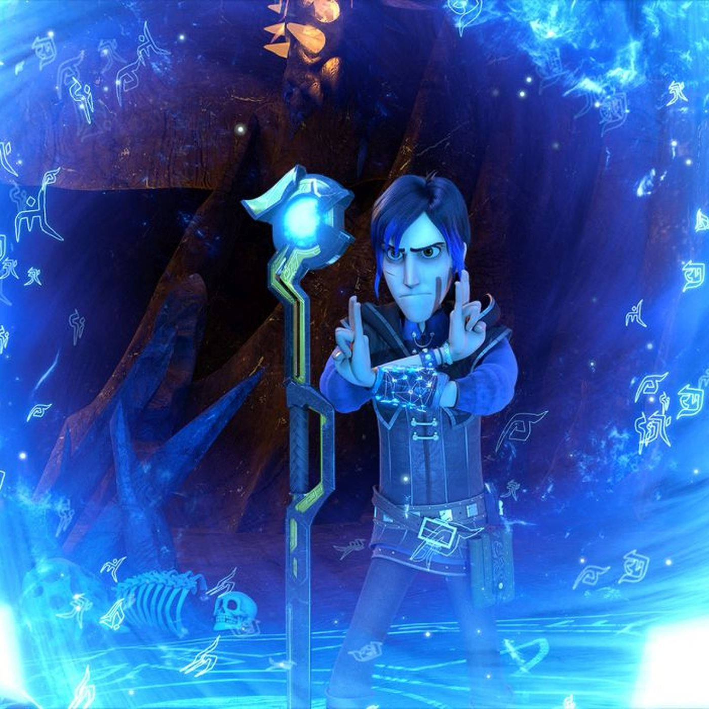 Trollhunters Tales Of Arcadia Douxie Staff Background