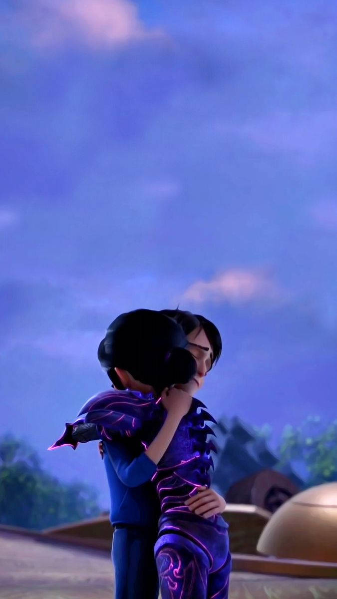 Trollhunters Tales Of Arcadia Hugging Background