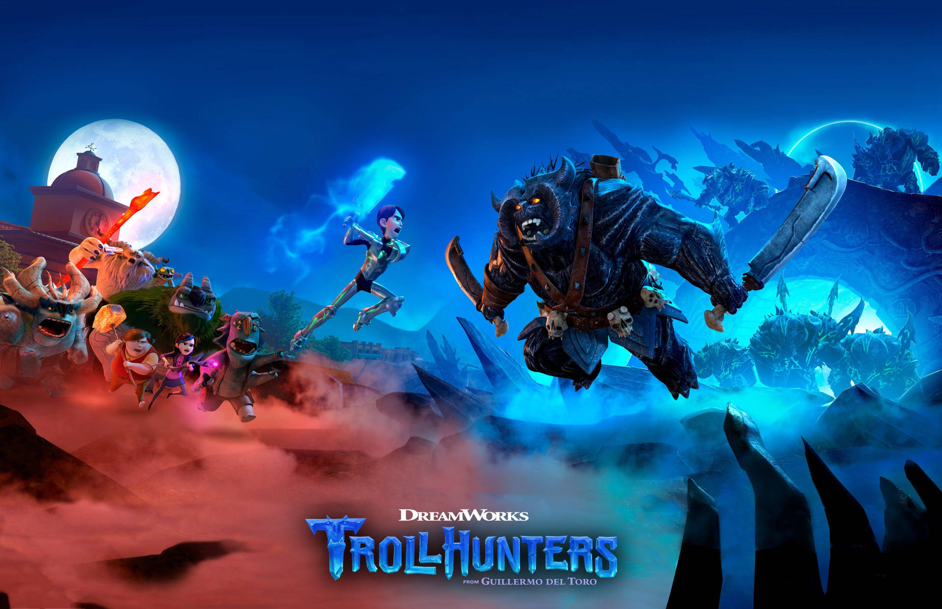 Trollhunters Tales Of Arcadia Poster Background