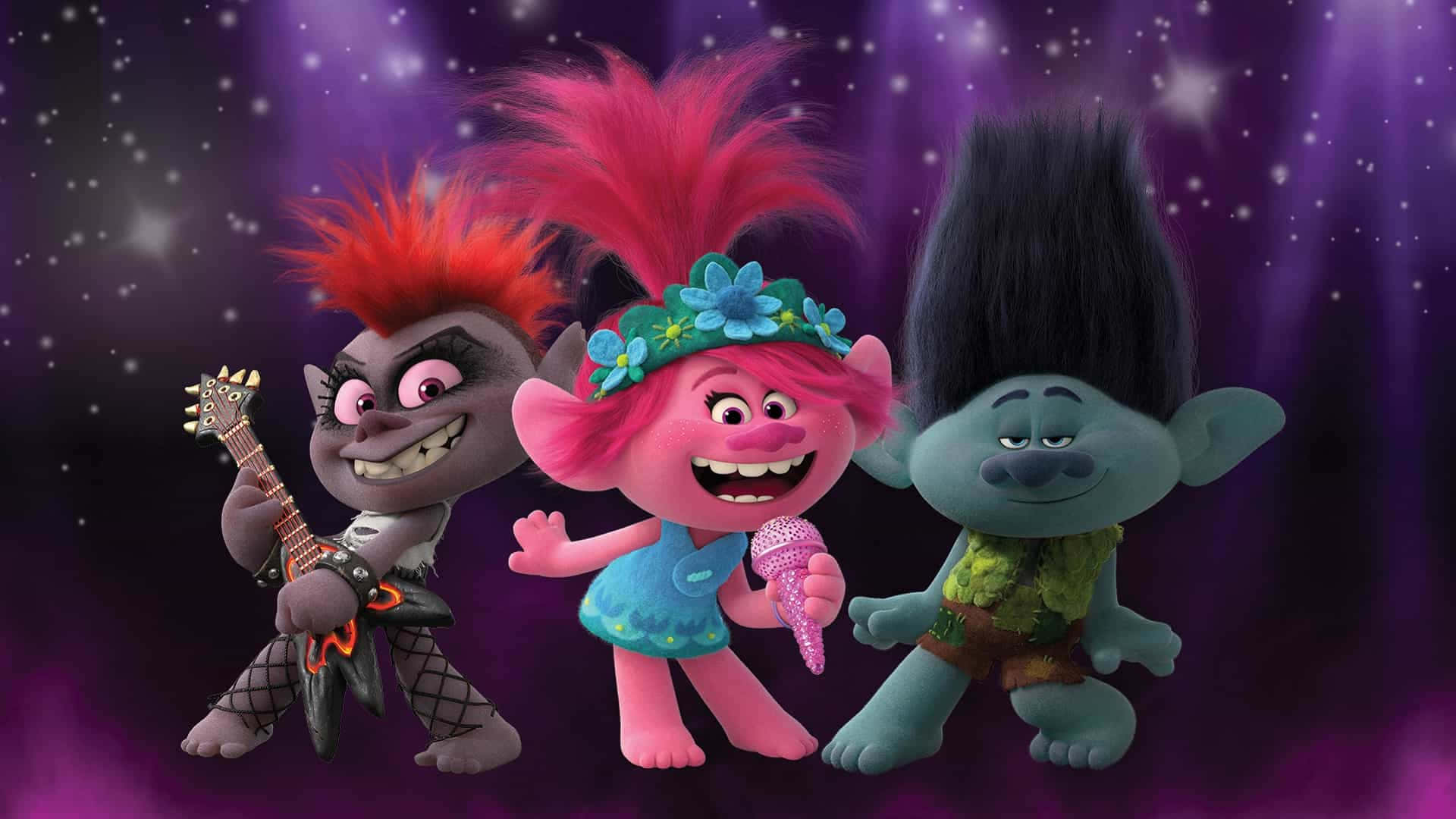 Trolls World Tour Barb Poppy And Branch Background