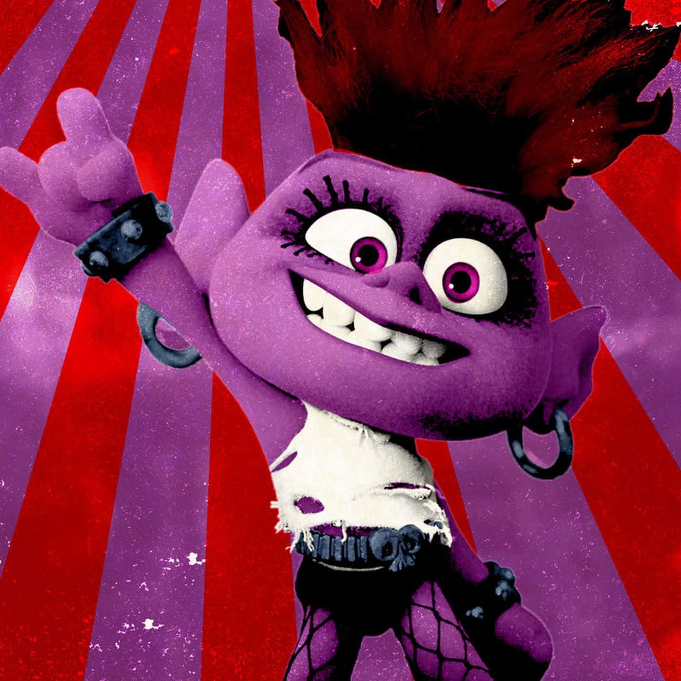 Trolls World Tour Barb Purple Theme Background