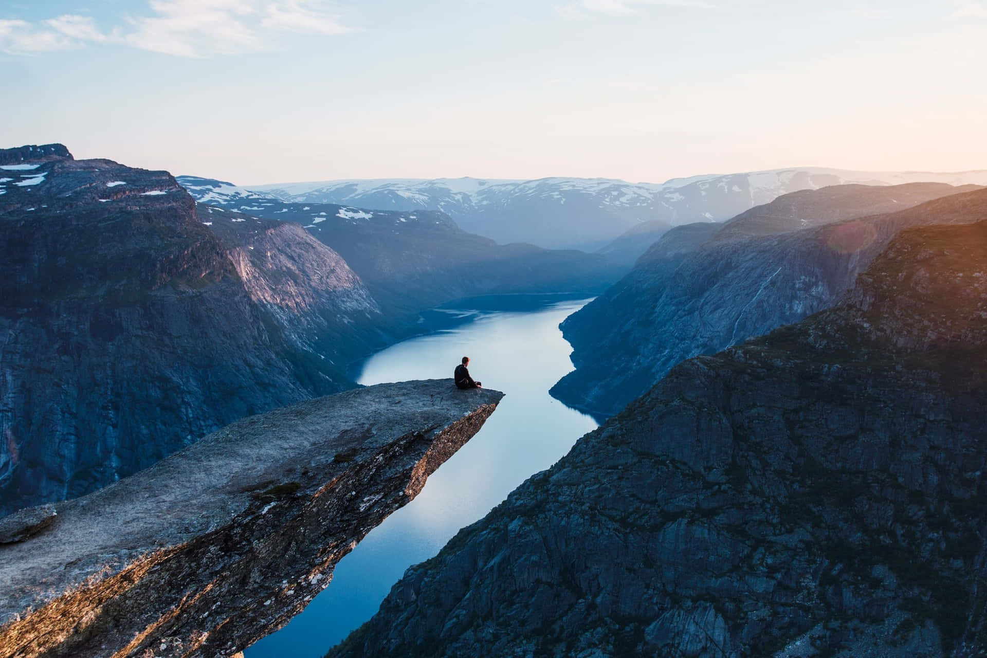 Trolltunga Before Sun Rises Background