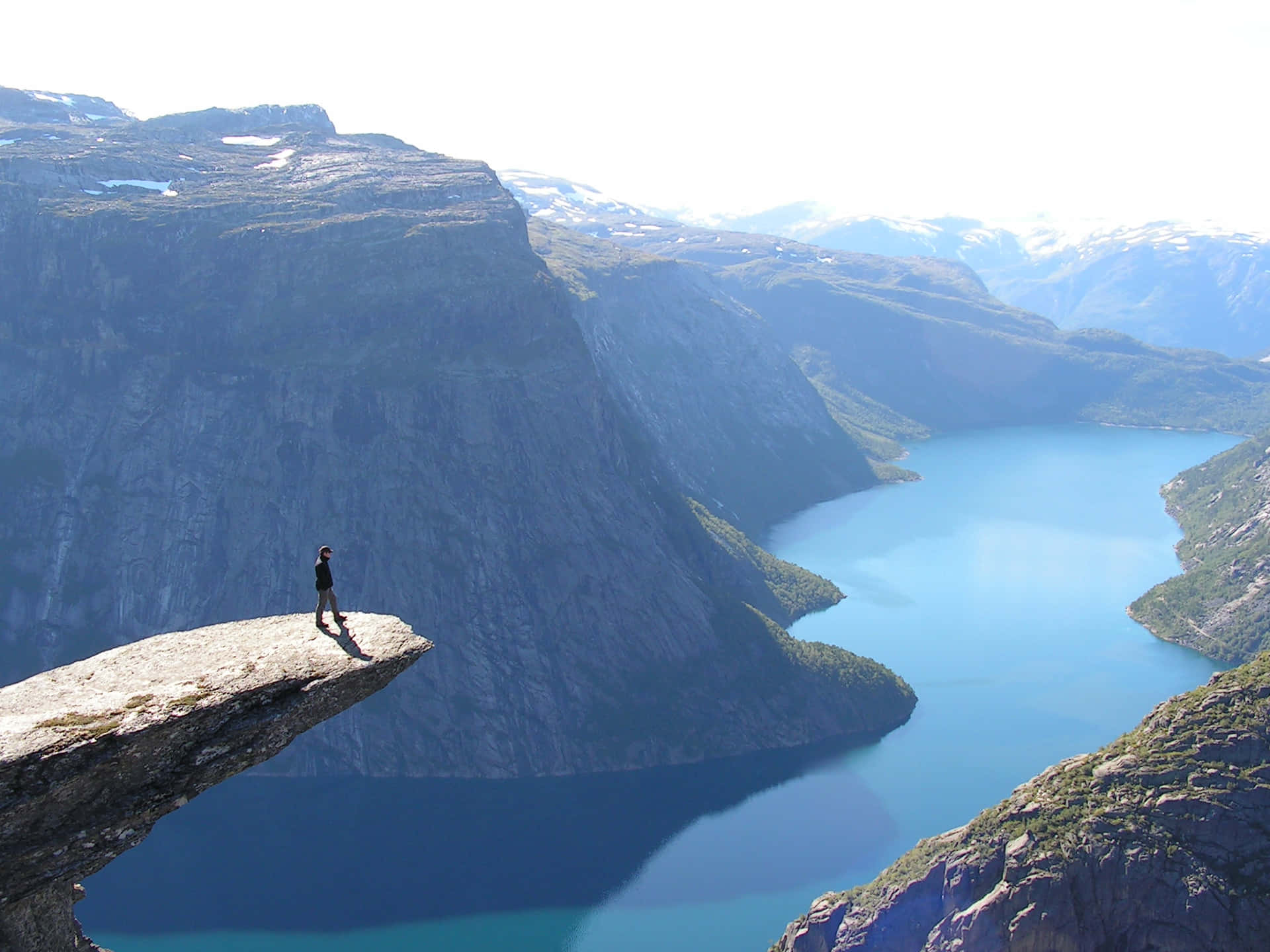 Trolltunga In Norway Background