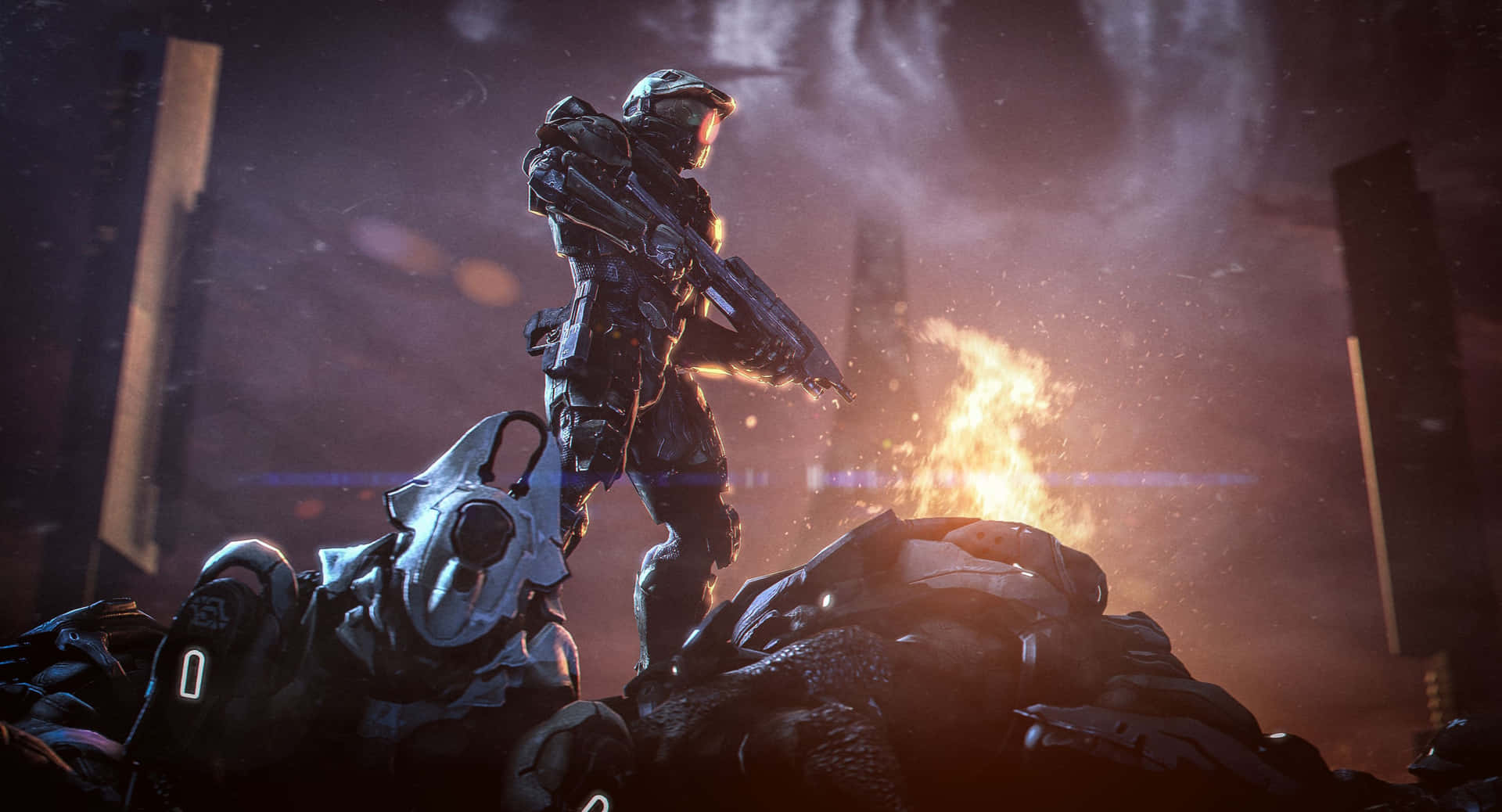 Troopers In Battle In Halo Odst 4k Background