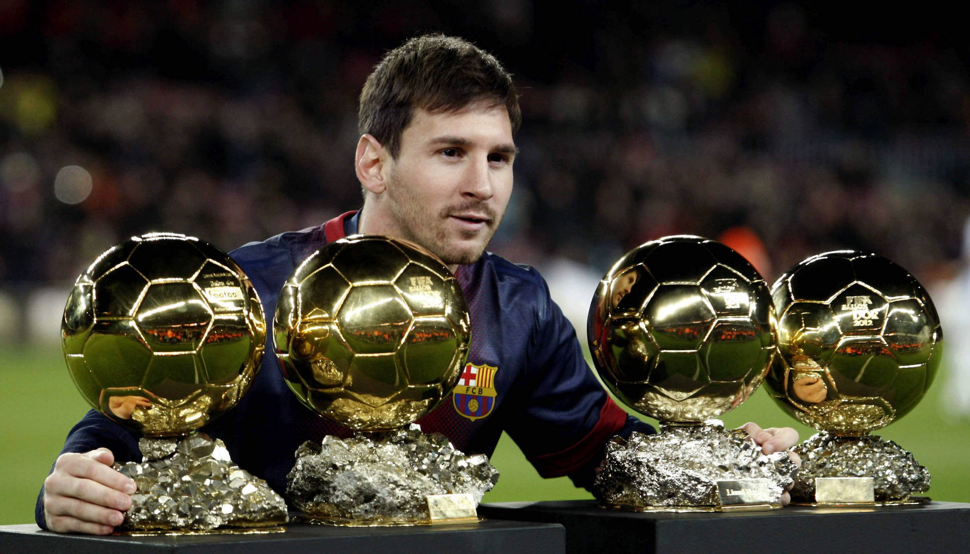 Trophies Messi 4k Ultra Hd Background