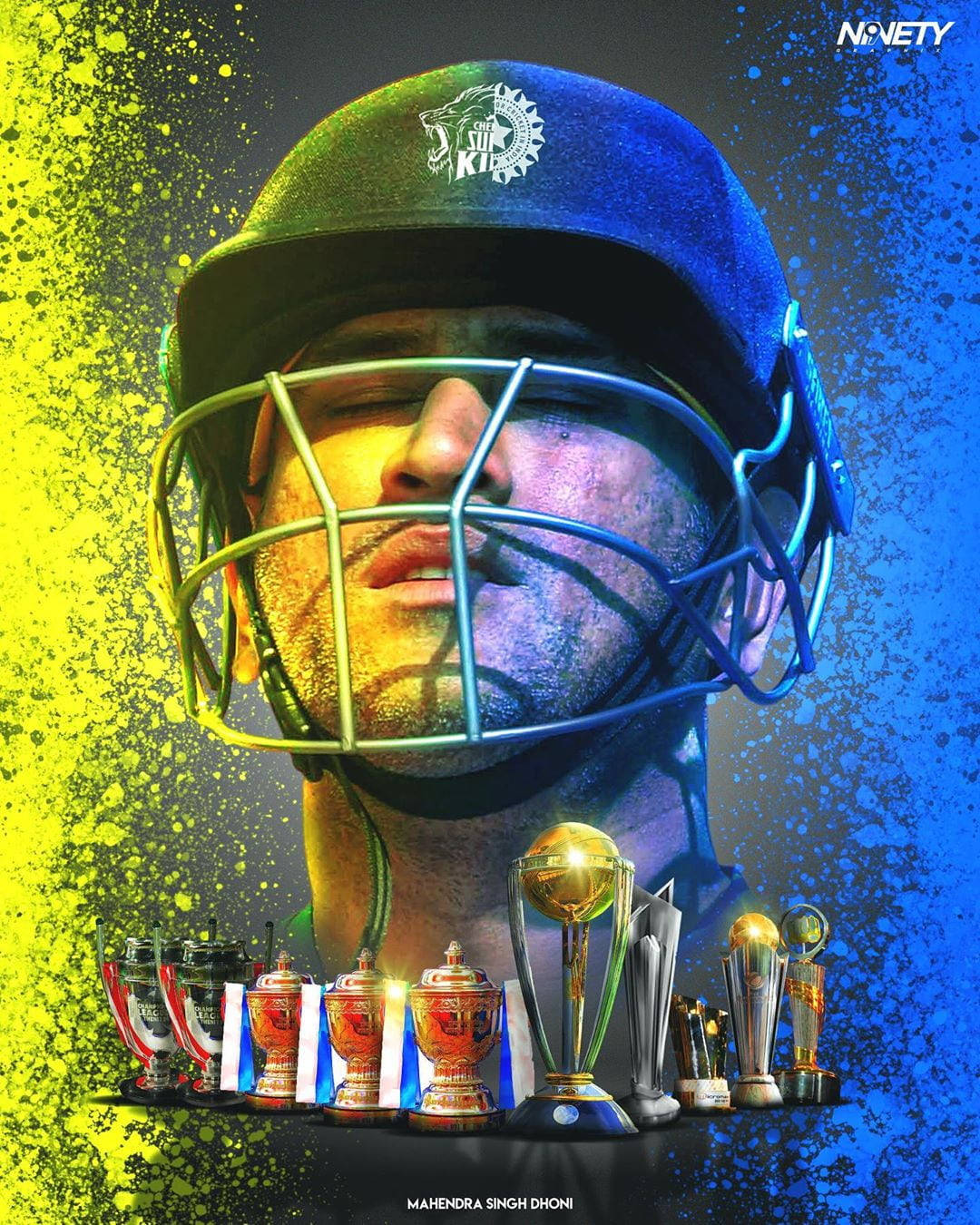 Trophies Ms Dhoni Hd Background
