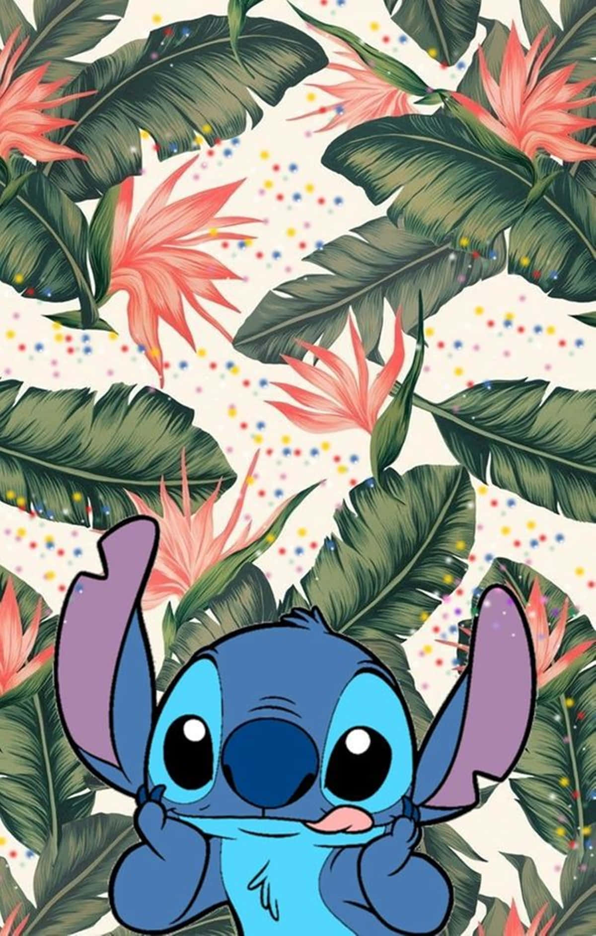 Tropical Adorable Stitch Background