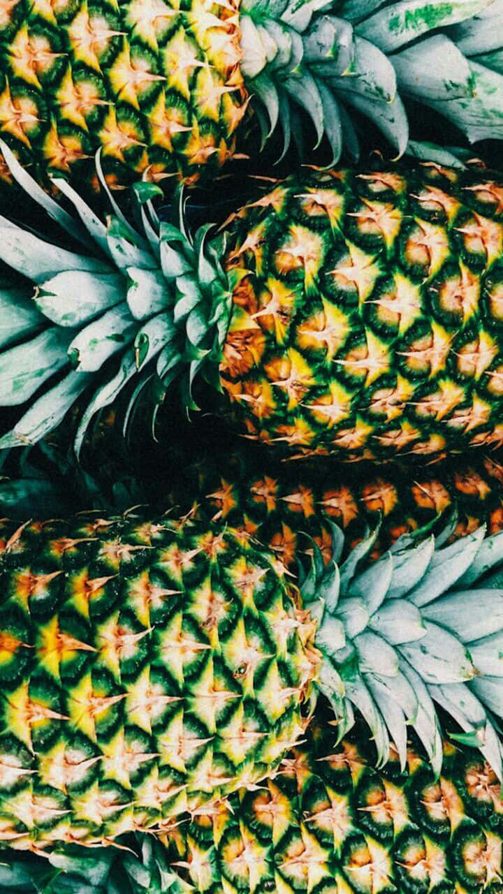 Tropical Aesthetic Pineapple Background