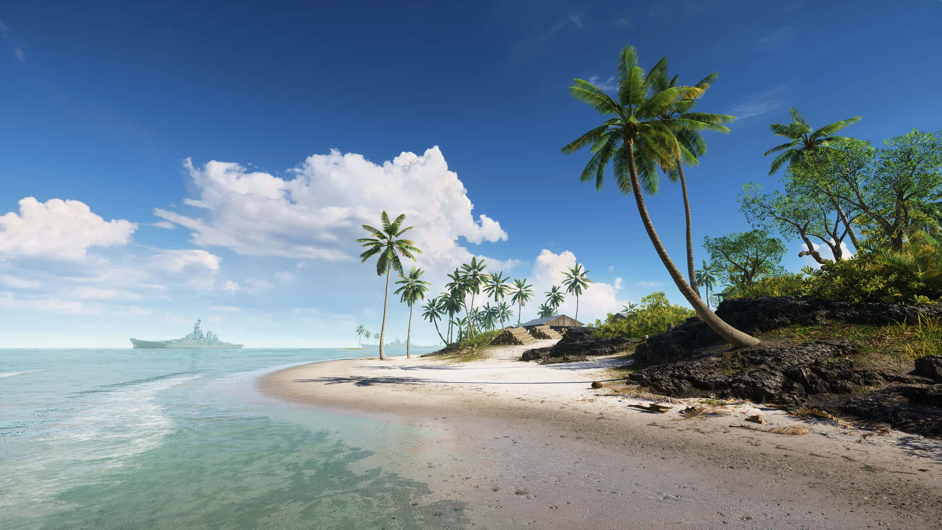 Tropical Beach Paradise Background