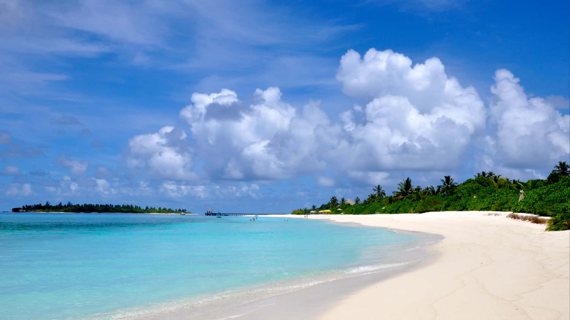 Tropical Beach Paradise4 K Ultra Wide Background