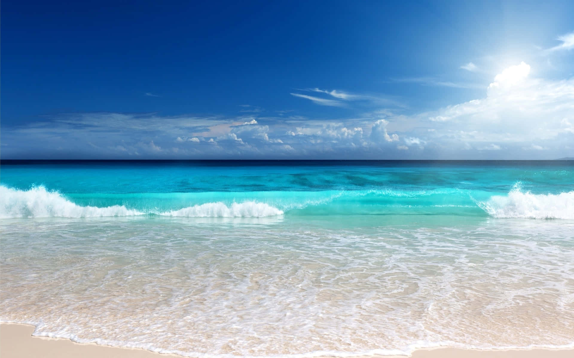 Tropical Beach Scene Summertime Background