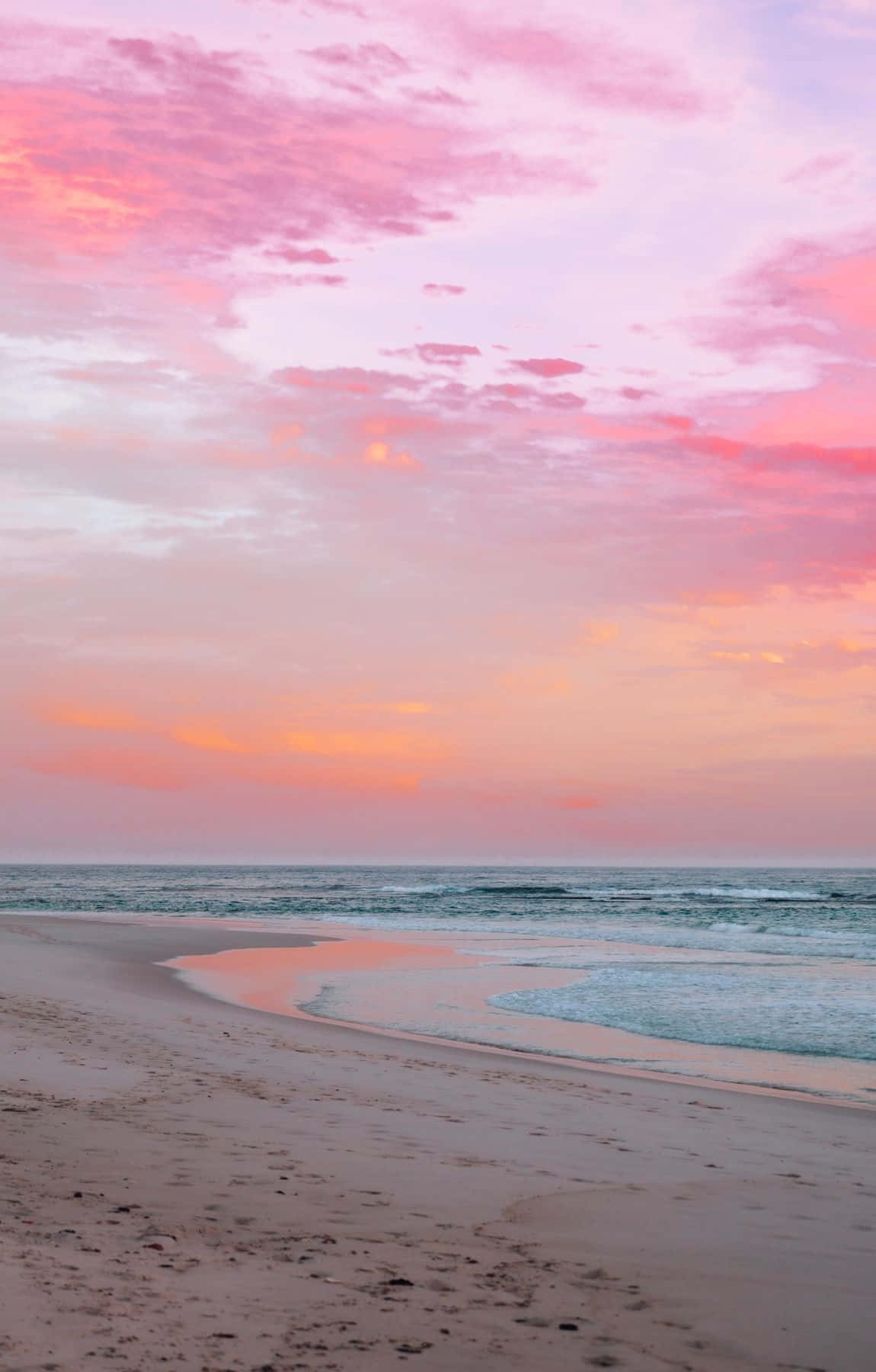 Tropical Beach Scene Sunset View