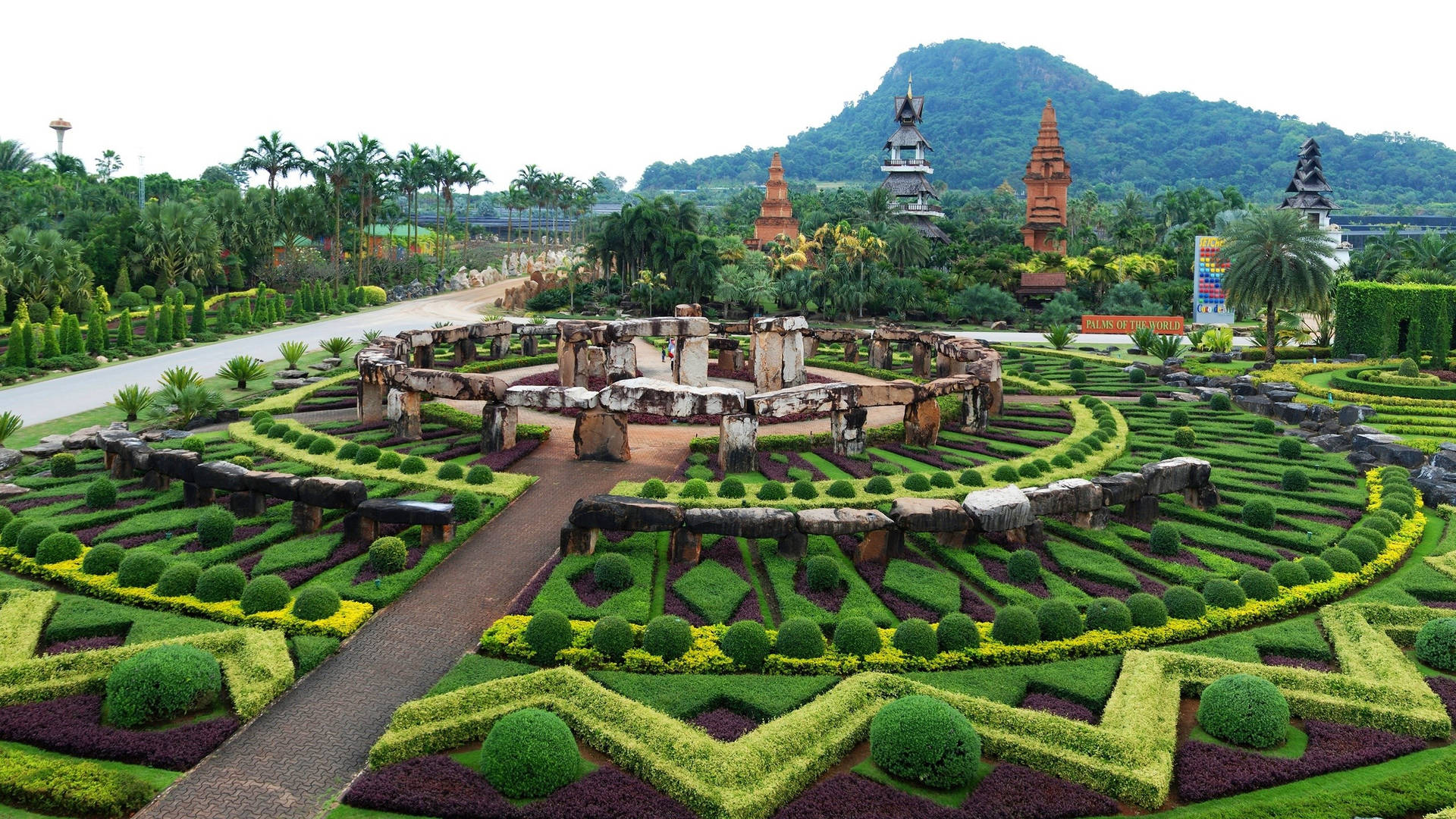 Tropical Beachfront View In Pattaya Background