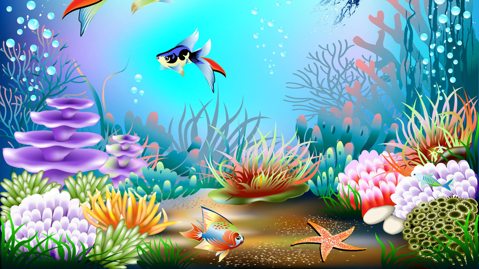 Tropical Fish 3d Render Background