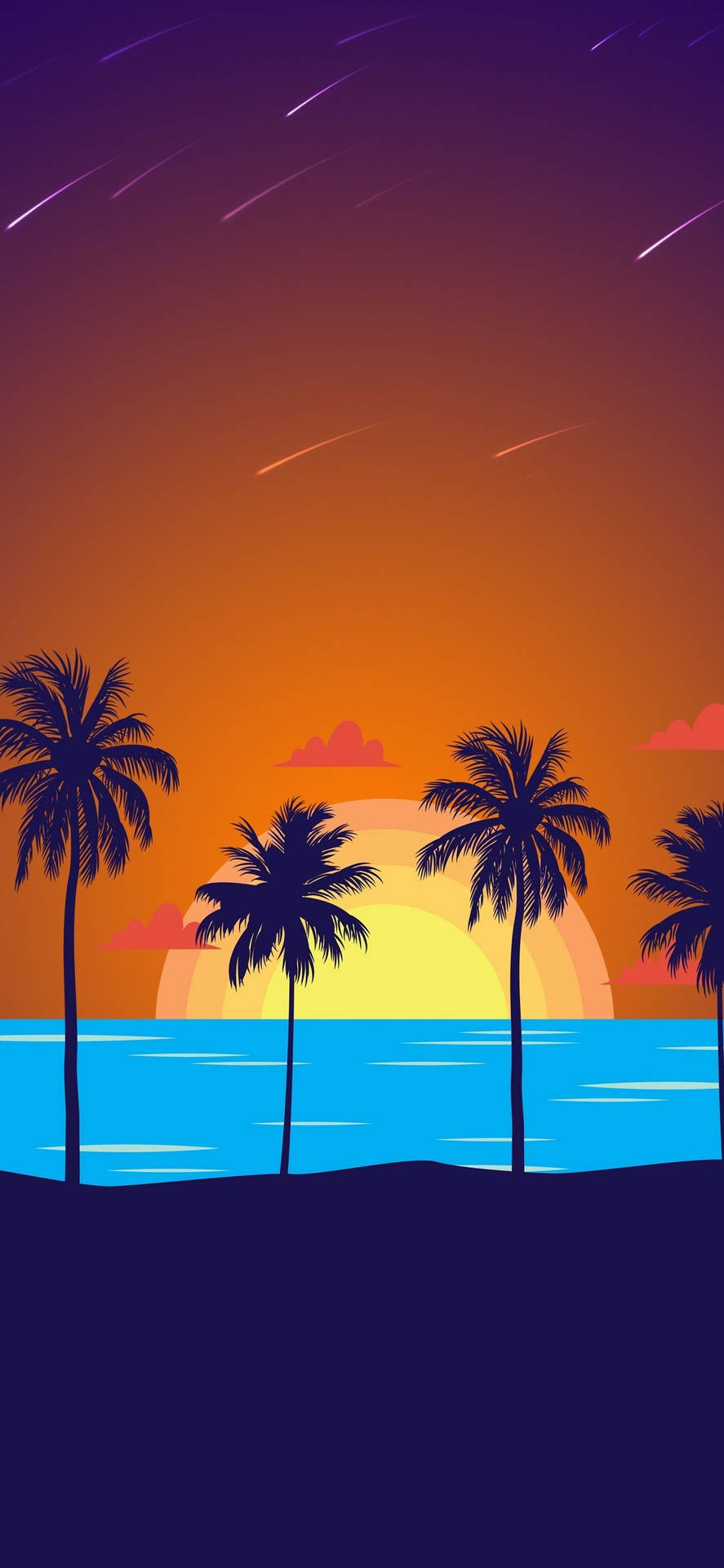 Tropical Island Simple Iphone Background