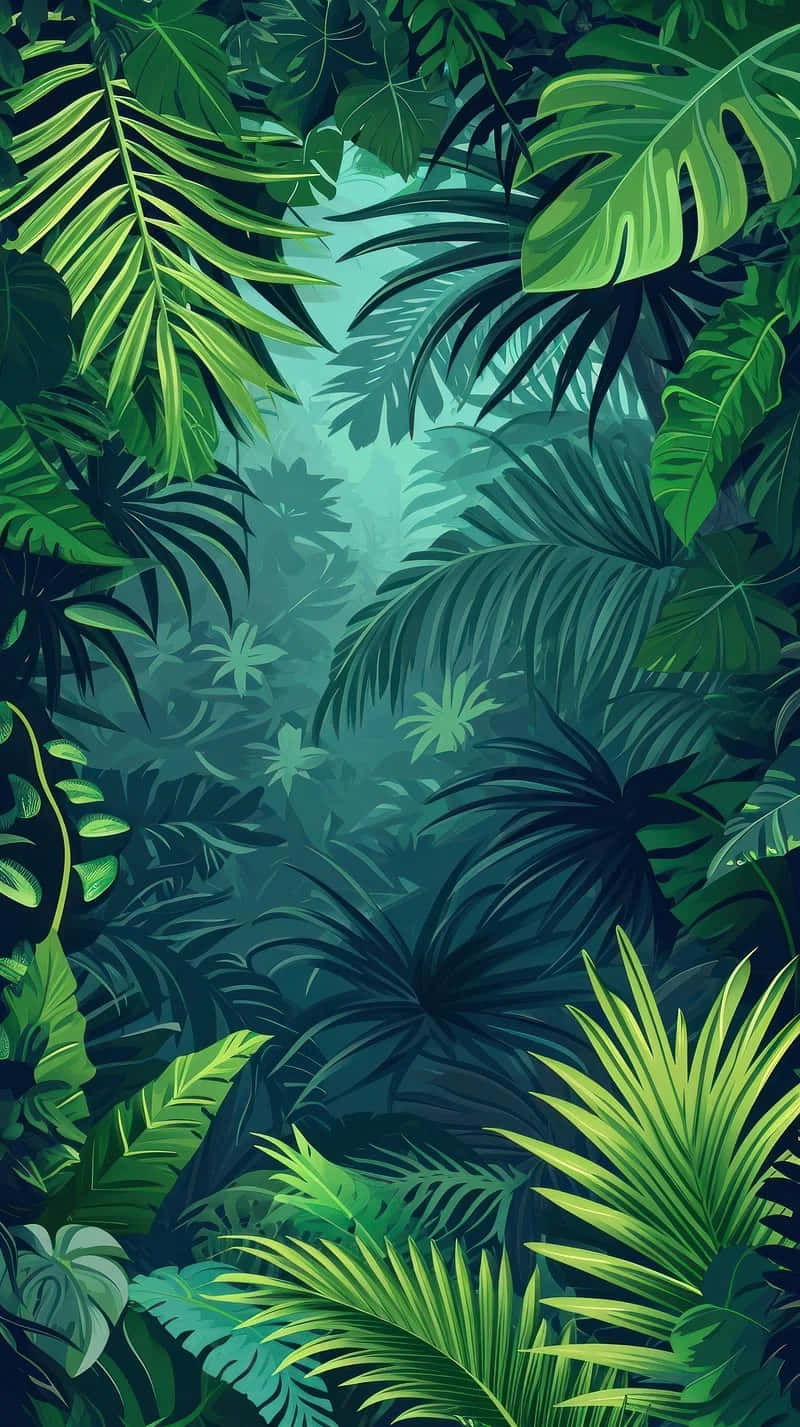 Tropical Jungle Illustration Background