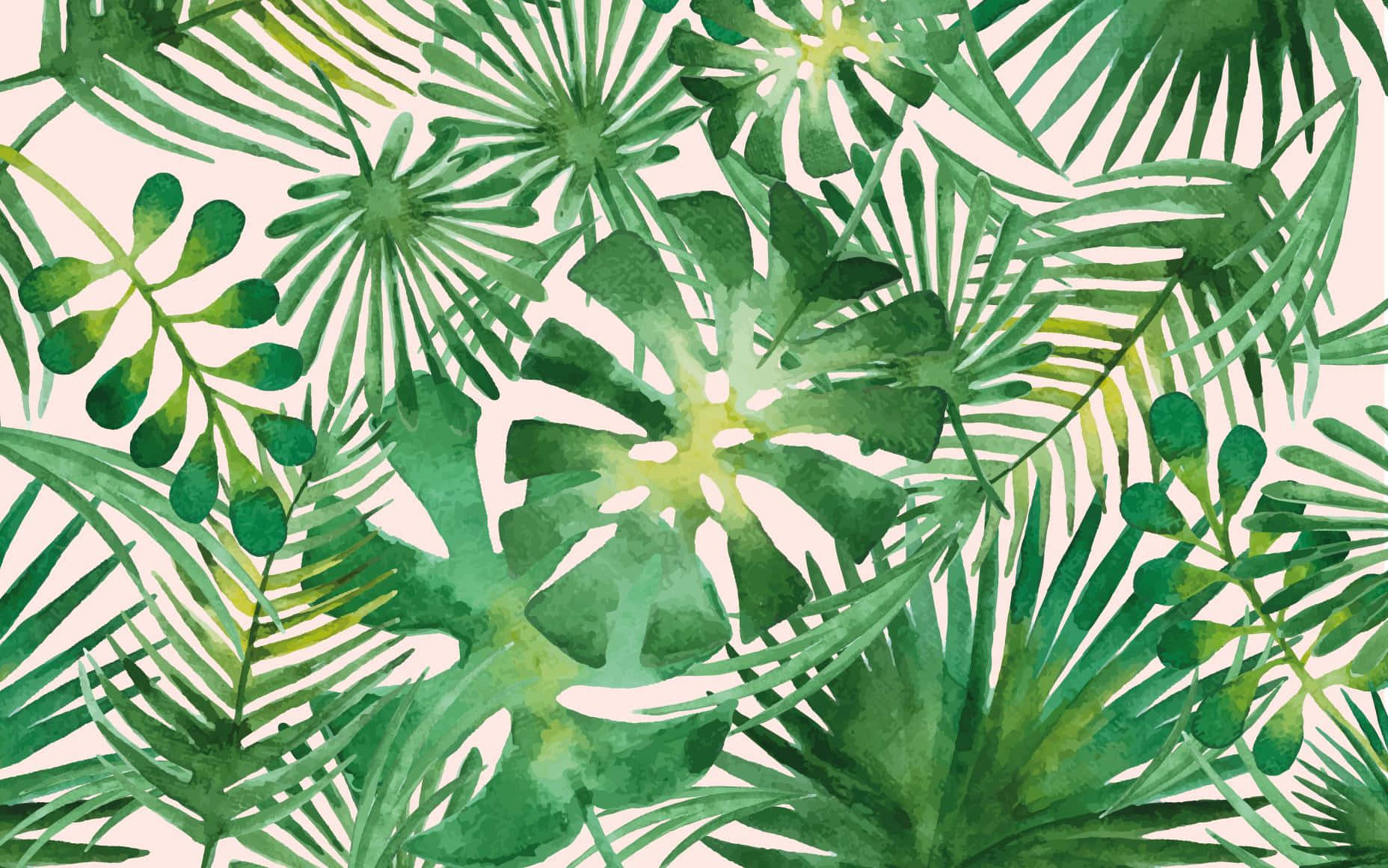 Tropical Leaves Wallpaper By Sarah Saunders Background