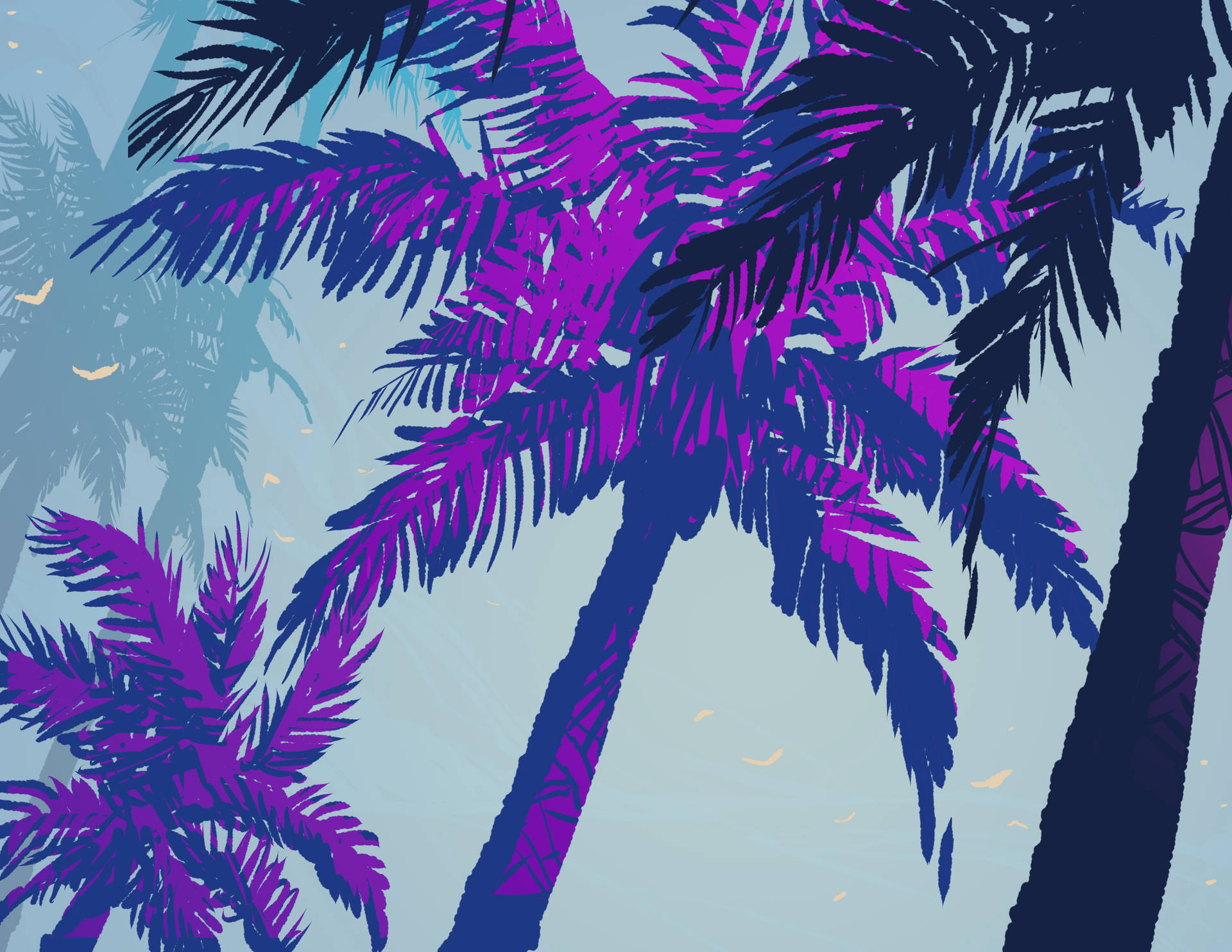 Tropical Palm Tree Nature Art Background